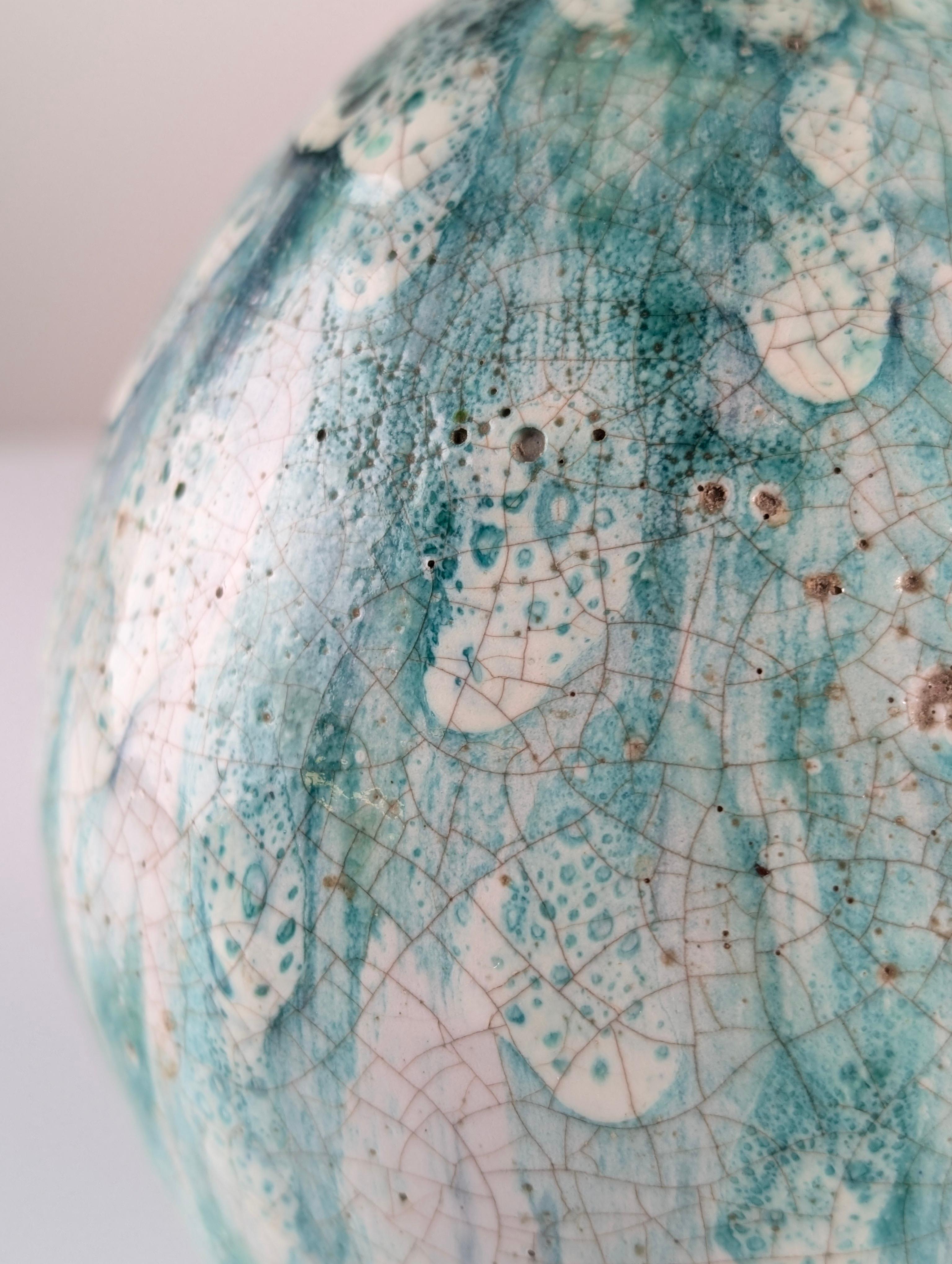 Glazed Ceramic Vase Signed by Angelina Alós, Spain, 1960s In Good Condition In Benalmadena, ES