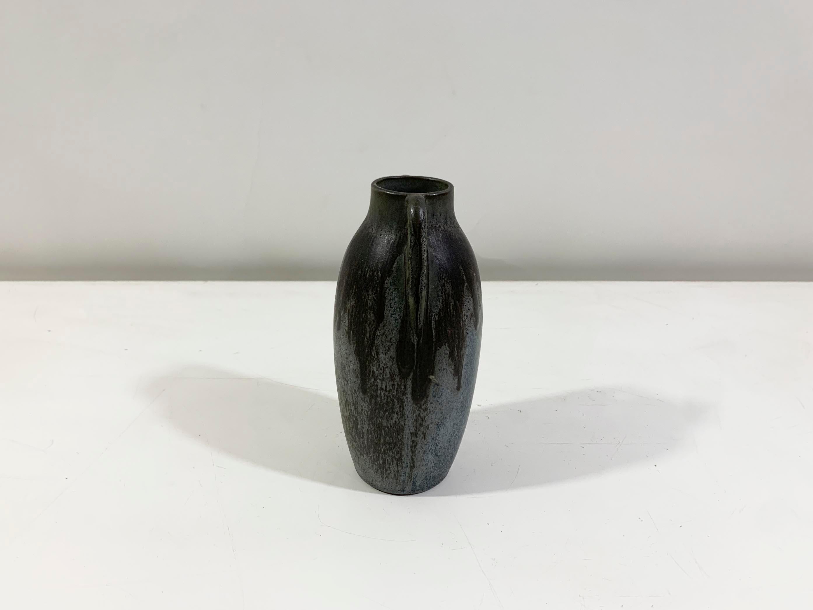 Art Nouveau Vaso in ceramica smaltata con timbro Denbac, anni '40 in vendita