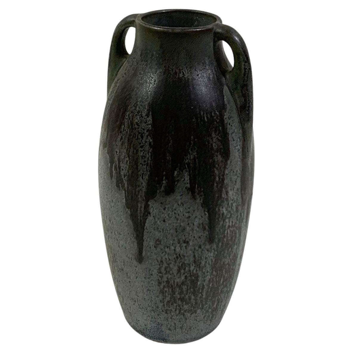 Vaso in ceramica smaltata con timbro Denbac, anni '40