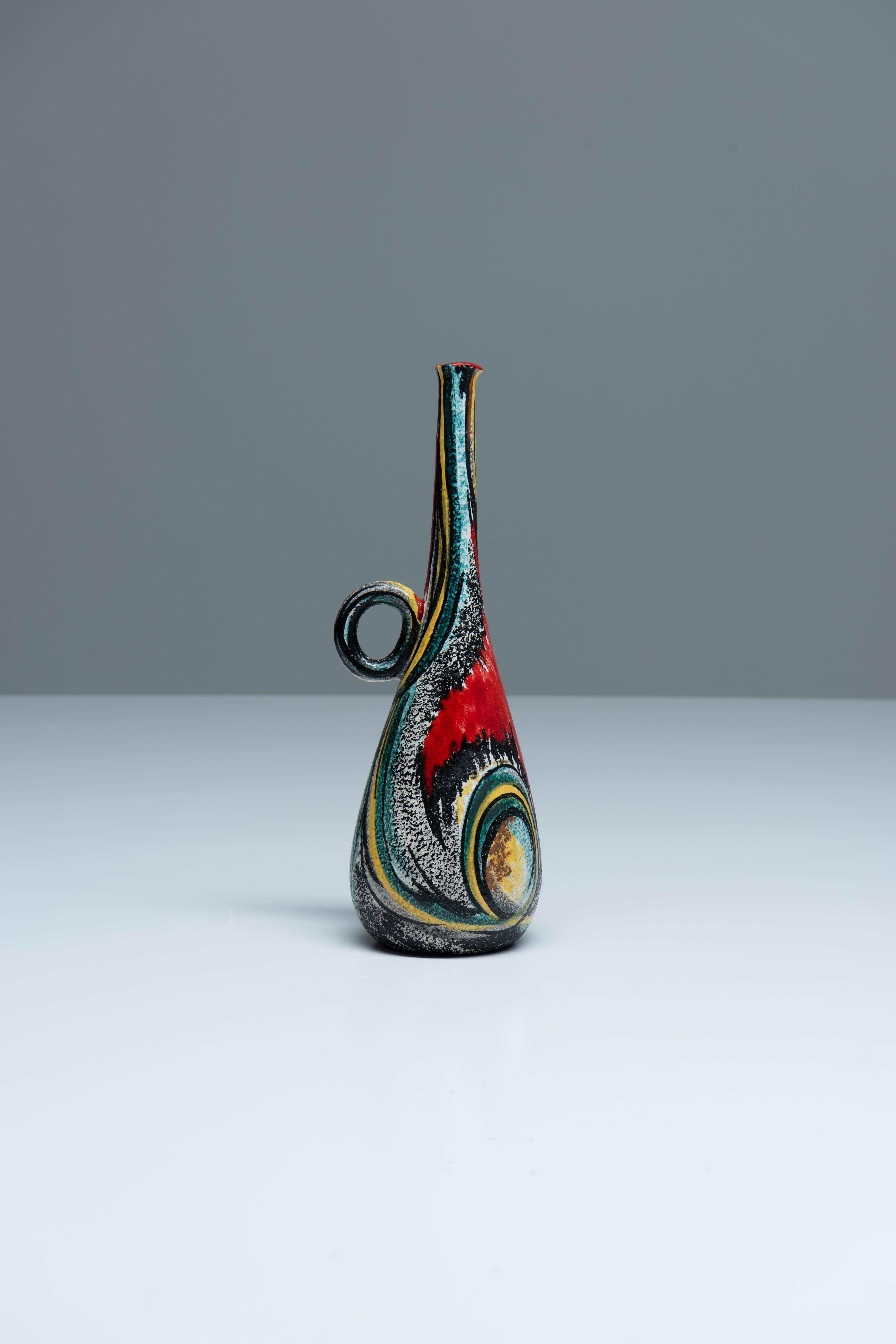 Vaso in ceramica smaltata - Vittoria Mazzotti e Pina Olivero in vendita 3