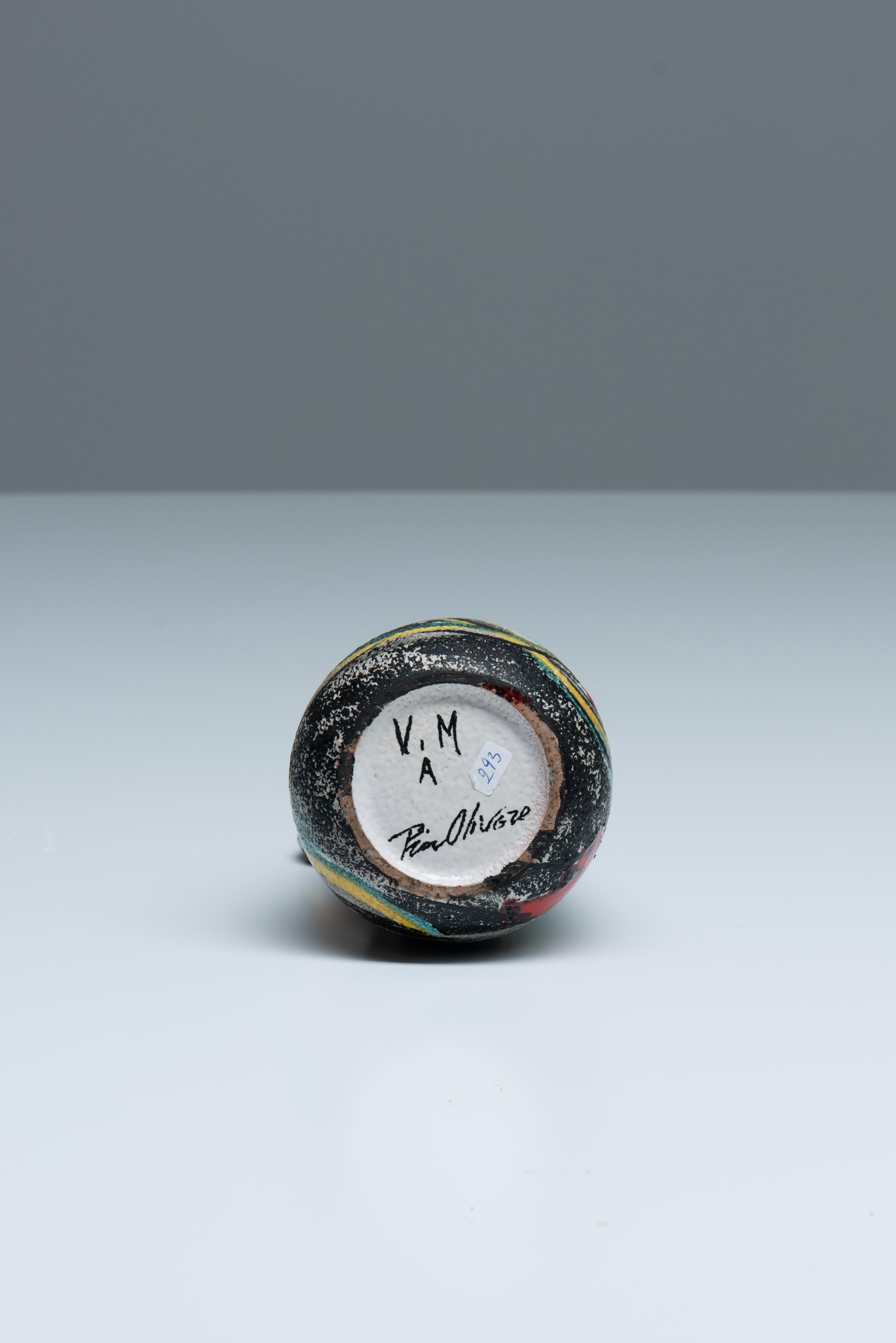 Vaso in ceramica smaltata - Vittoria Mazzotti e Pina Olivero in vendita 6