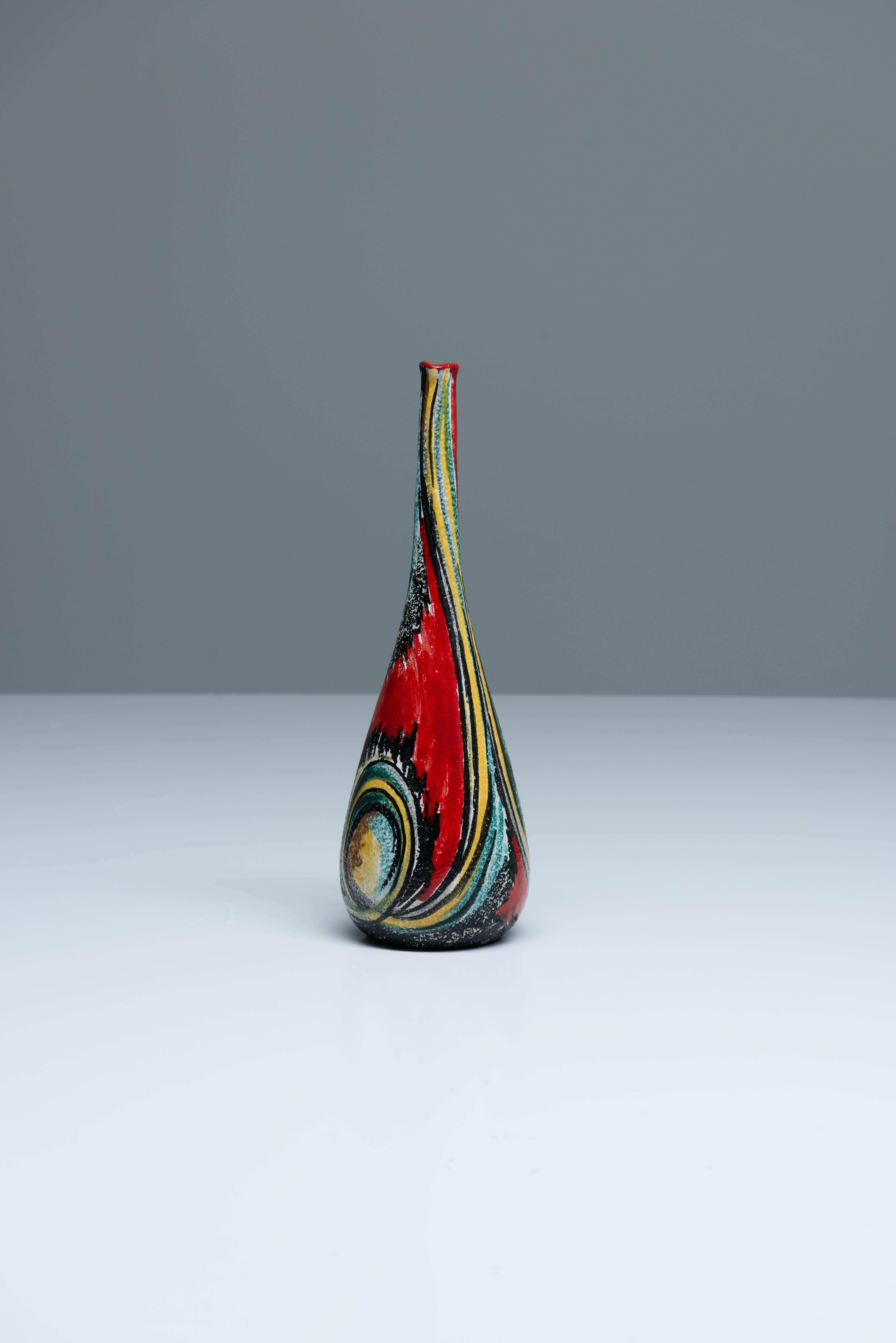 Vaso in ceramica smaltata - Vittoria Mazzotti e Pina Olivero In condizioni ottime in vendita a Antwerpen, BE