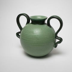 Glazed Ceramic Vase with Two Handles by Eva Jancke Björk, Upsala Ekeby, Sweden