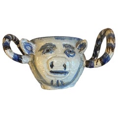 Glazed Ceramic Vessel by American Artist David Bates Circa 20th Century