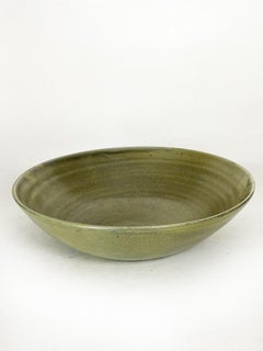 Glazed Ceramic Vide-Poche or Fruit Basket, Signed, France 1940s