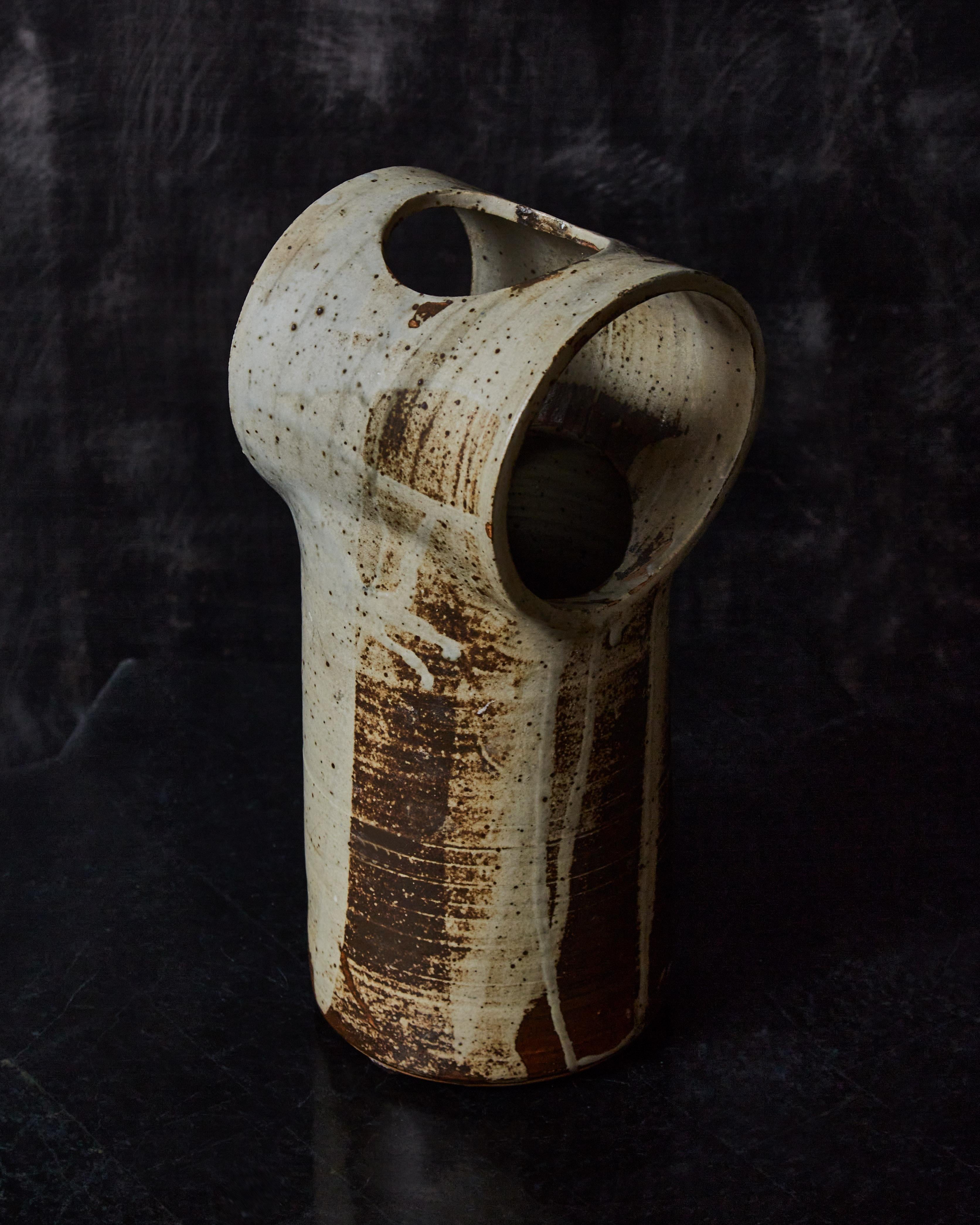 Glazed Ceramic Vintage Vase In Excellent Condition For Sale In Saint-Ouen, IDF