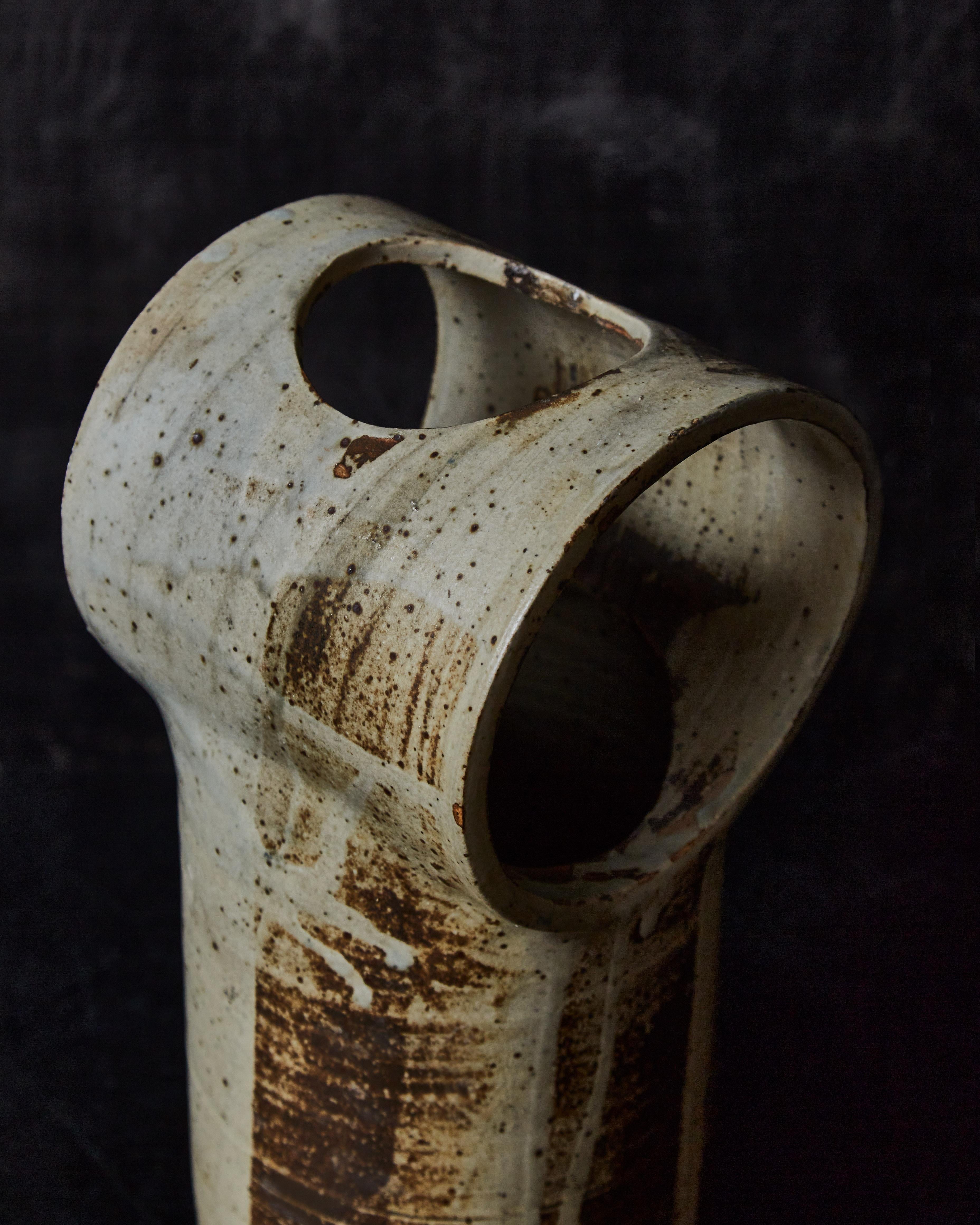 Late 20th Century Glazed Ceramic Vintage Vase For Sale