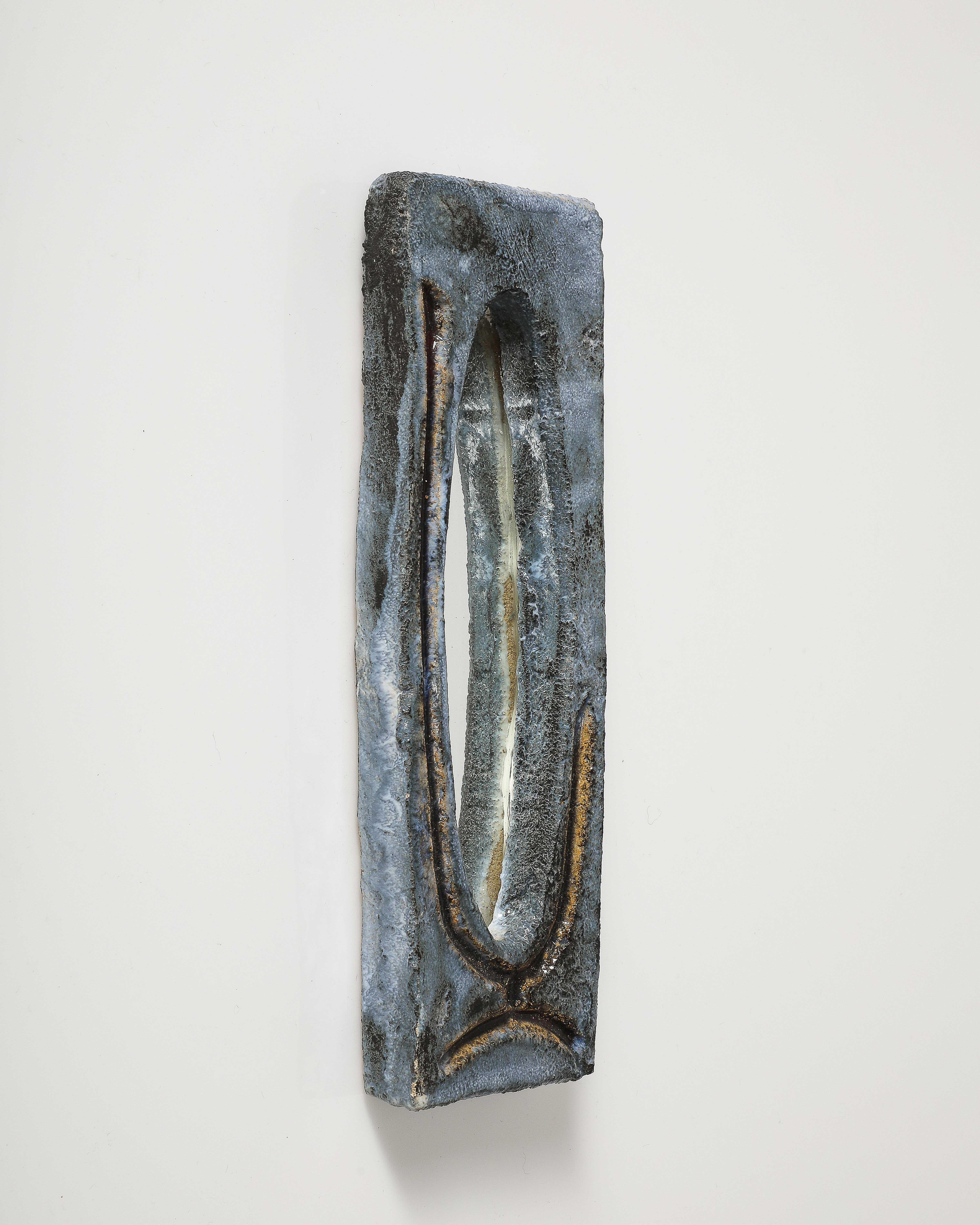 Espejo de pared de cerámica esmaltada, Vallauris, Francia, c. 1960 Francés en venta