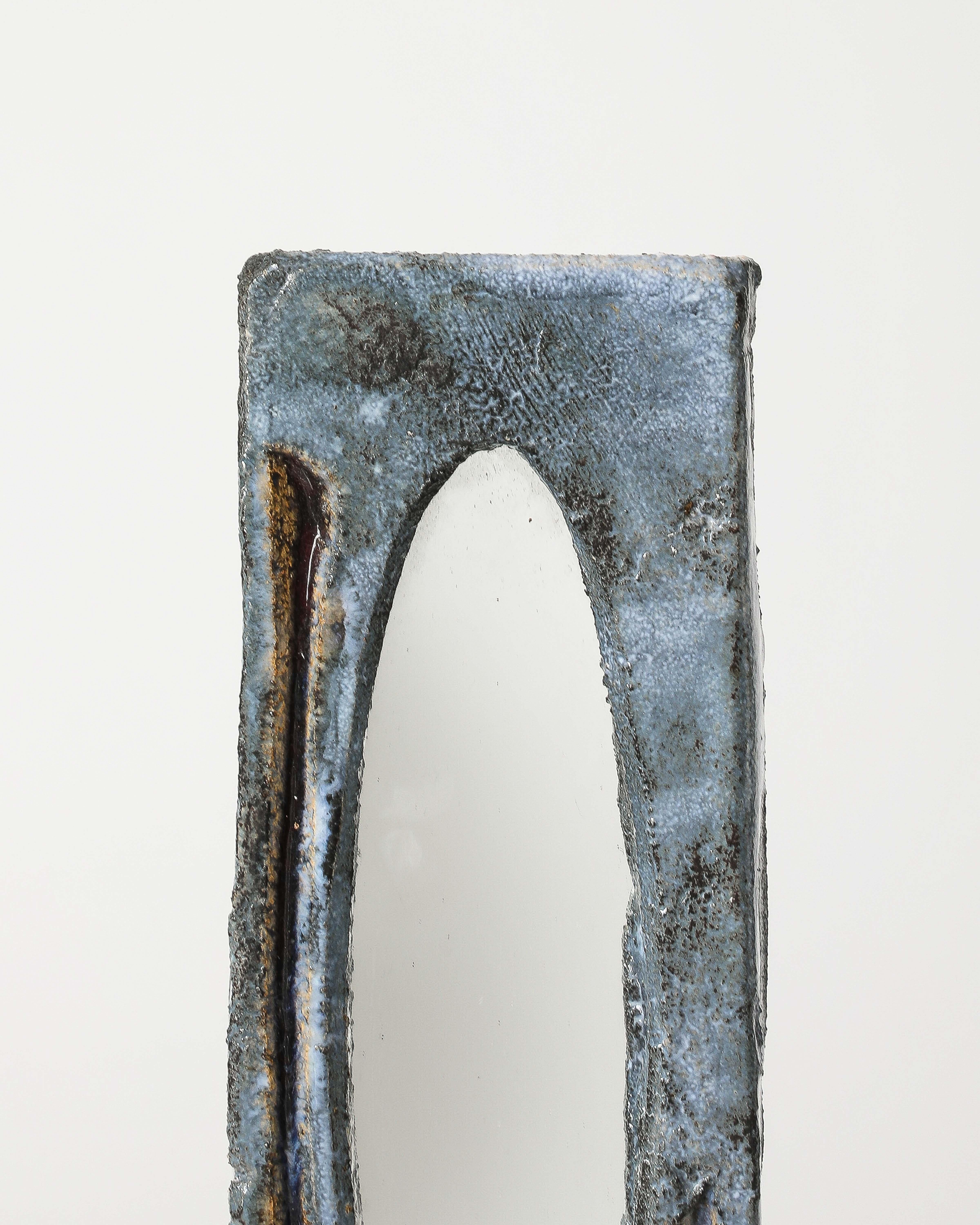 Espejo de pared de cerámica esmaltada, Vallauris, Francia, c. 1960 Cerámico en venta
