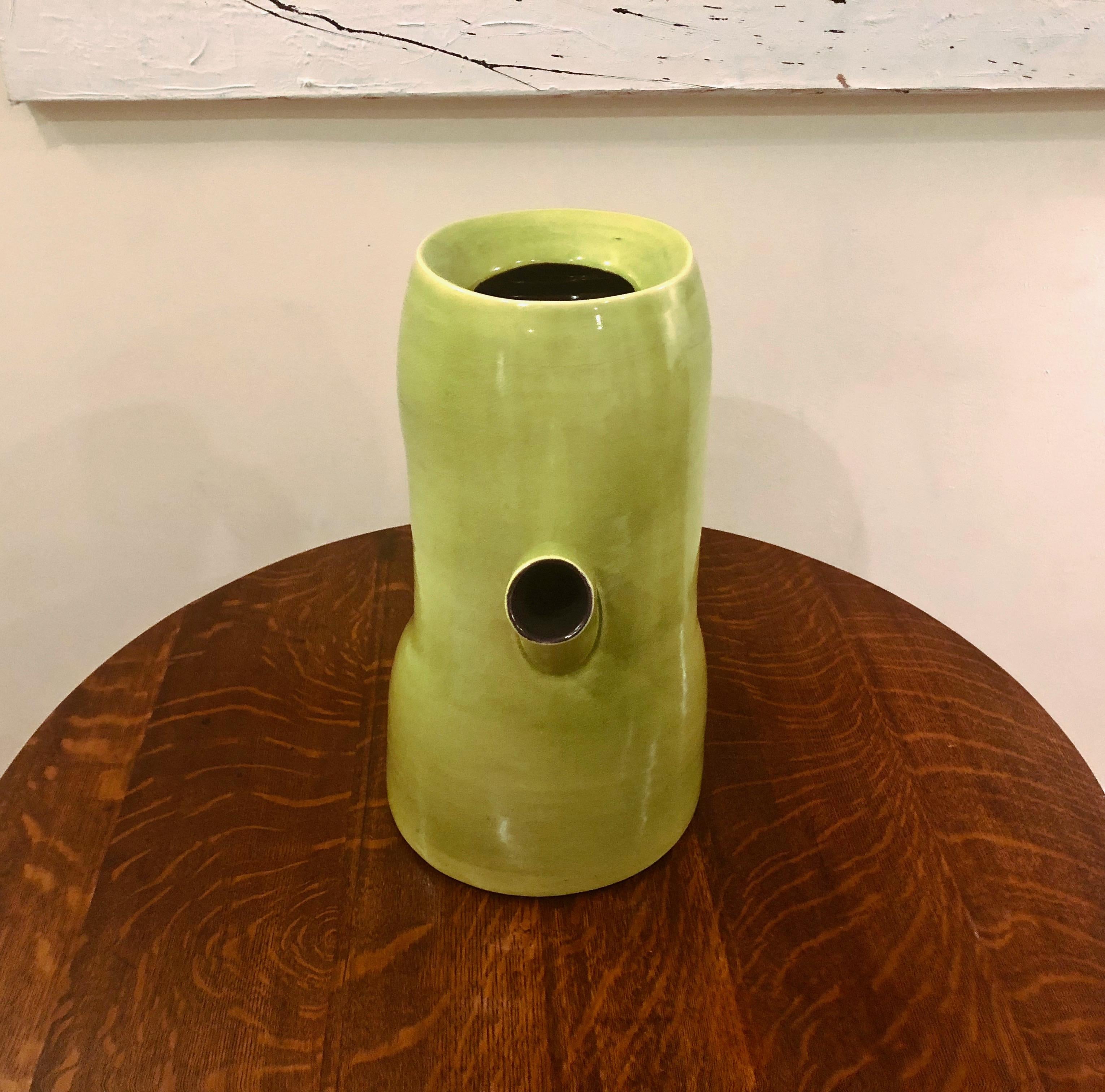 Glazed Ceramic Watering Pitcher Sculpture by Jamie Walker, USA, 1990 2