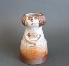Glazed Ceramic Woman Figure Vase by Jacques Pouchain - Atelier Dieulefit
