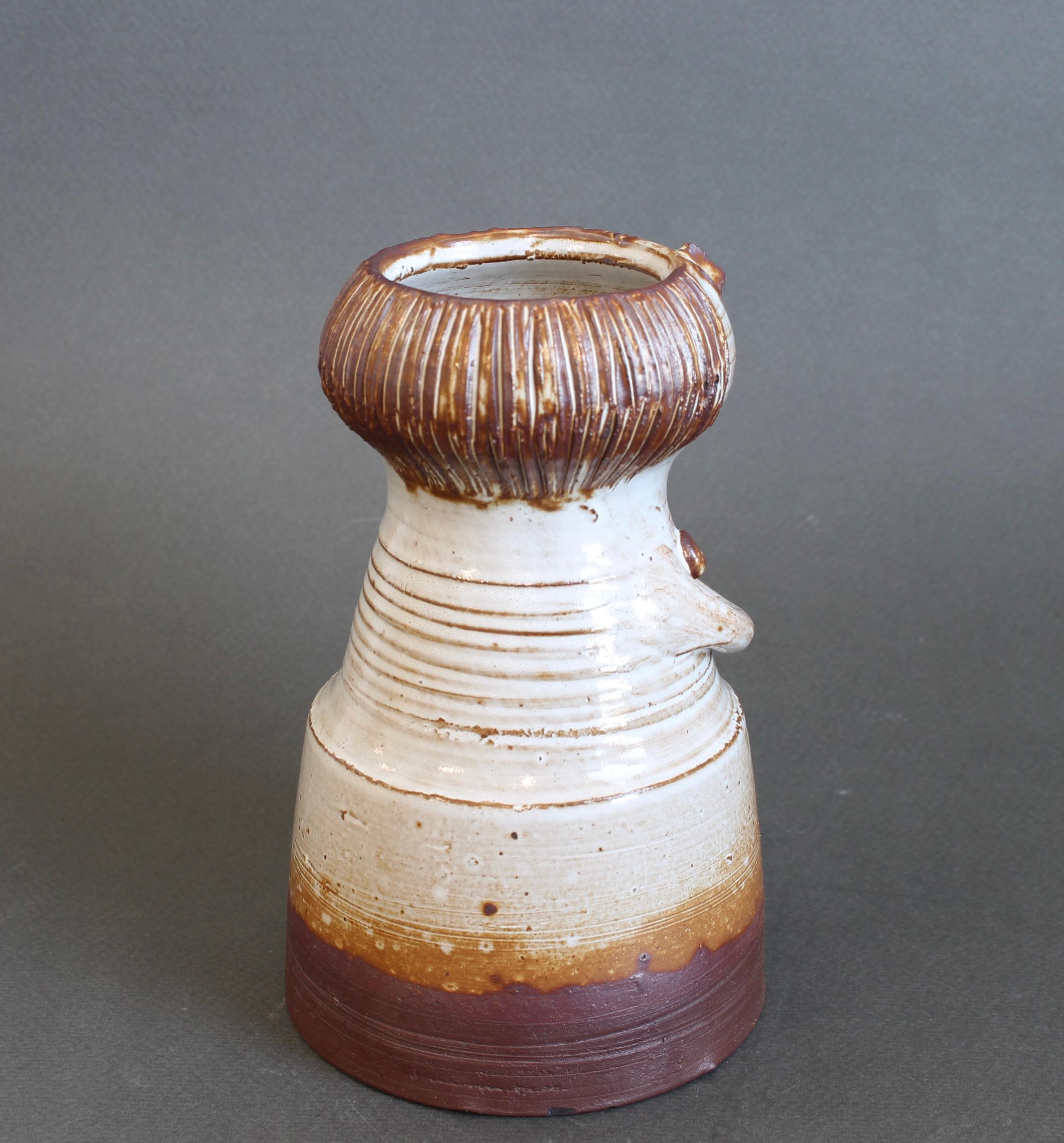 Jarrón de cerámica esmaltada Figura de mujer de Jacques Pouchain - Atelier Dieulefit Cerámico en venta