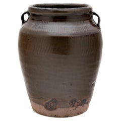 Used Glazed Chinese Kitchen Jar, c. 1900