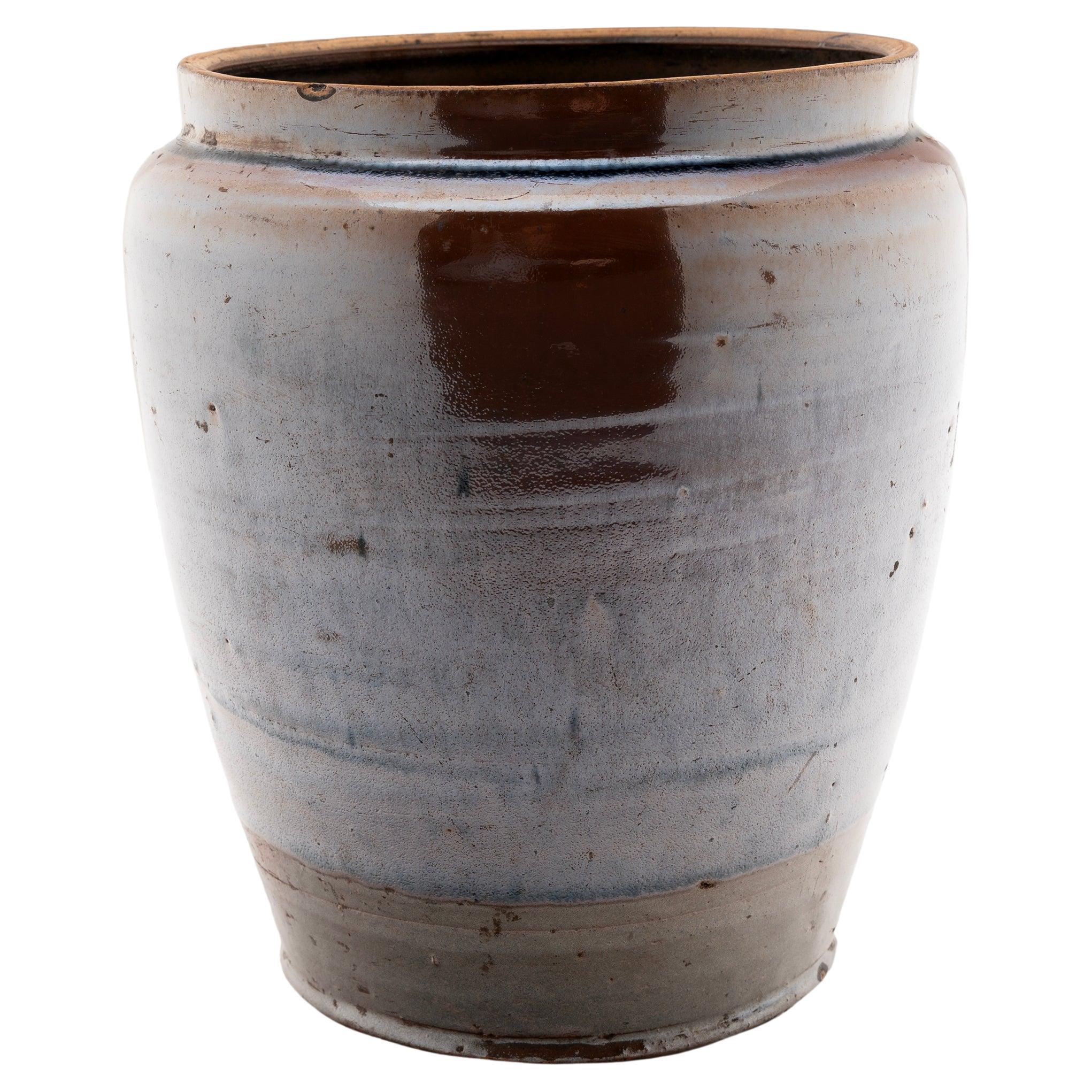 Glazed Chinese Kitchen Jar, c. 1900 For Sale