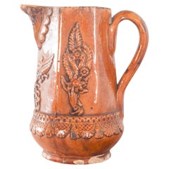 Glazed Clay Jug Brownish in Colour