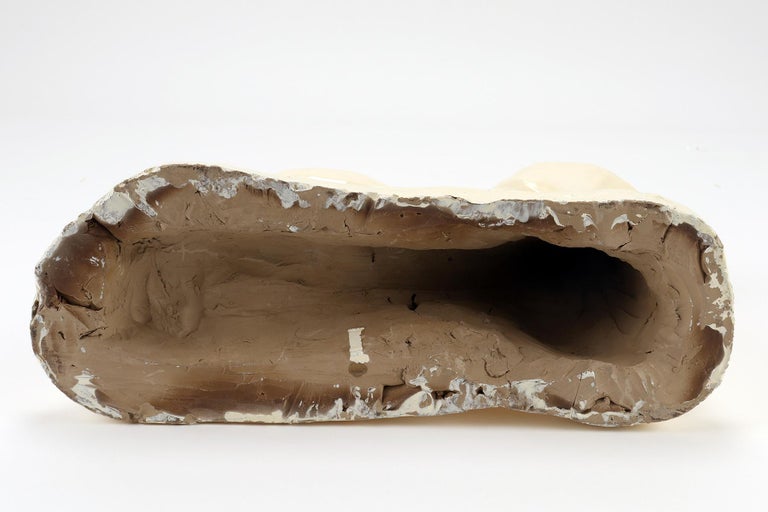 Glazed Clay Sculpture Depicting a Foot, Italy, 1900 For Sale at 1stDibs