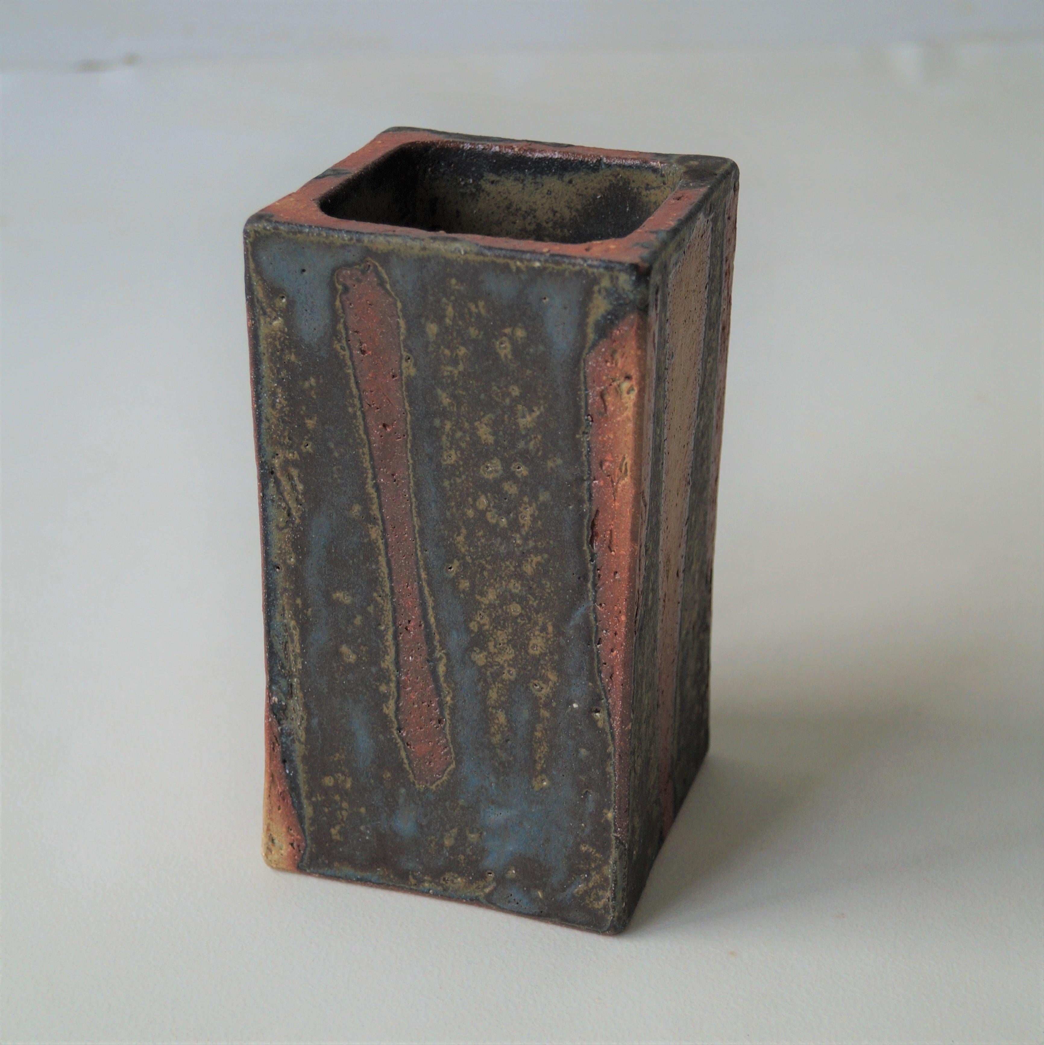 Glazed Clay Vase by Jan de Rooden, Netherlands For Sale 4