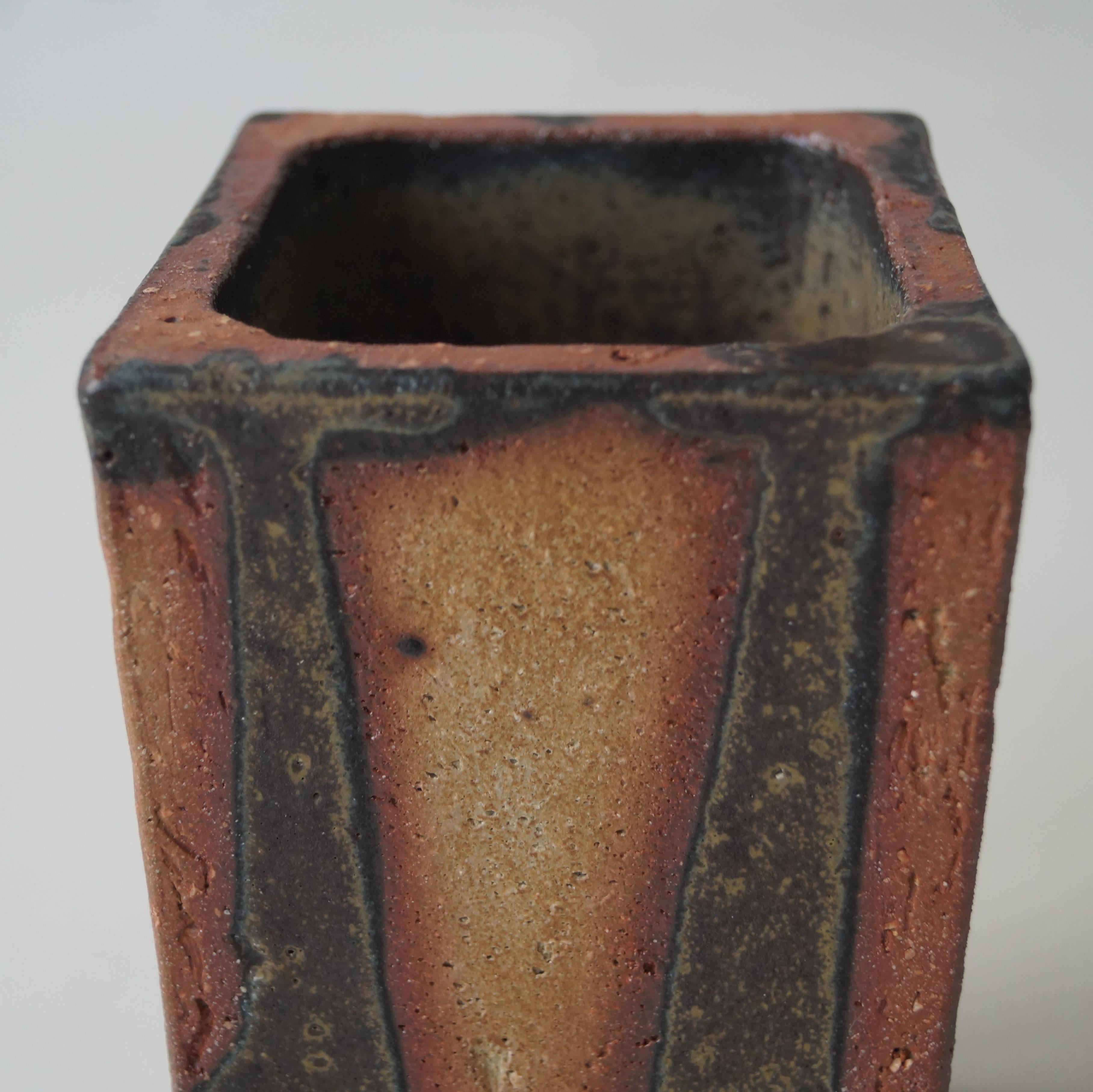 Glazed Clay Vase by Jan de Rooden, Netherlands For Sale 7