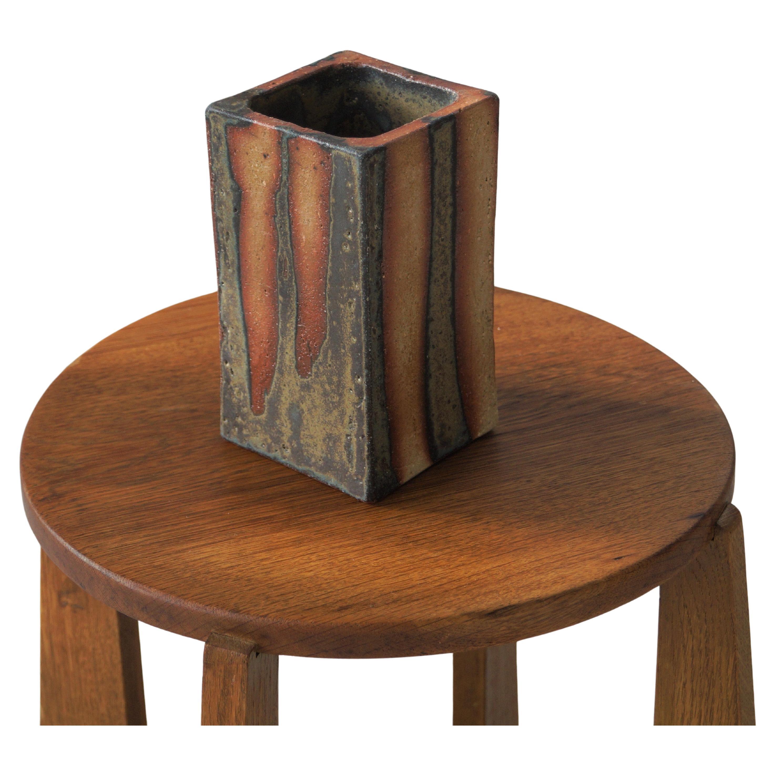 Glazed Clay Vase by Jan de Rooden, Netherlands