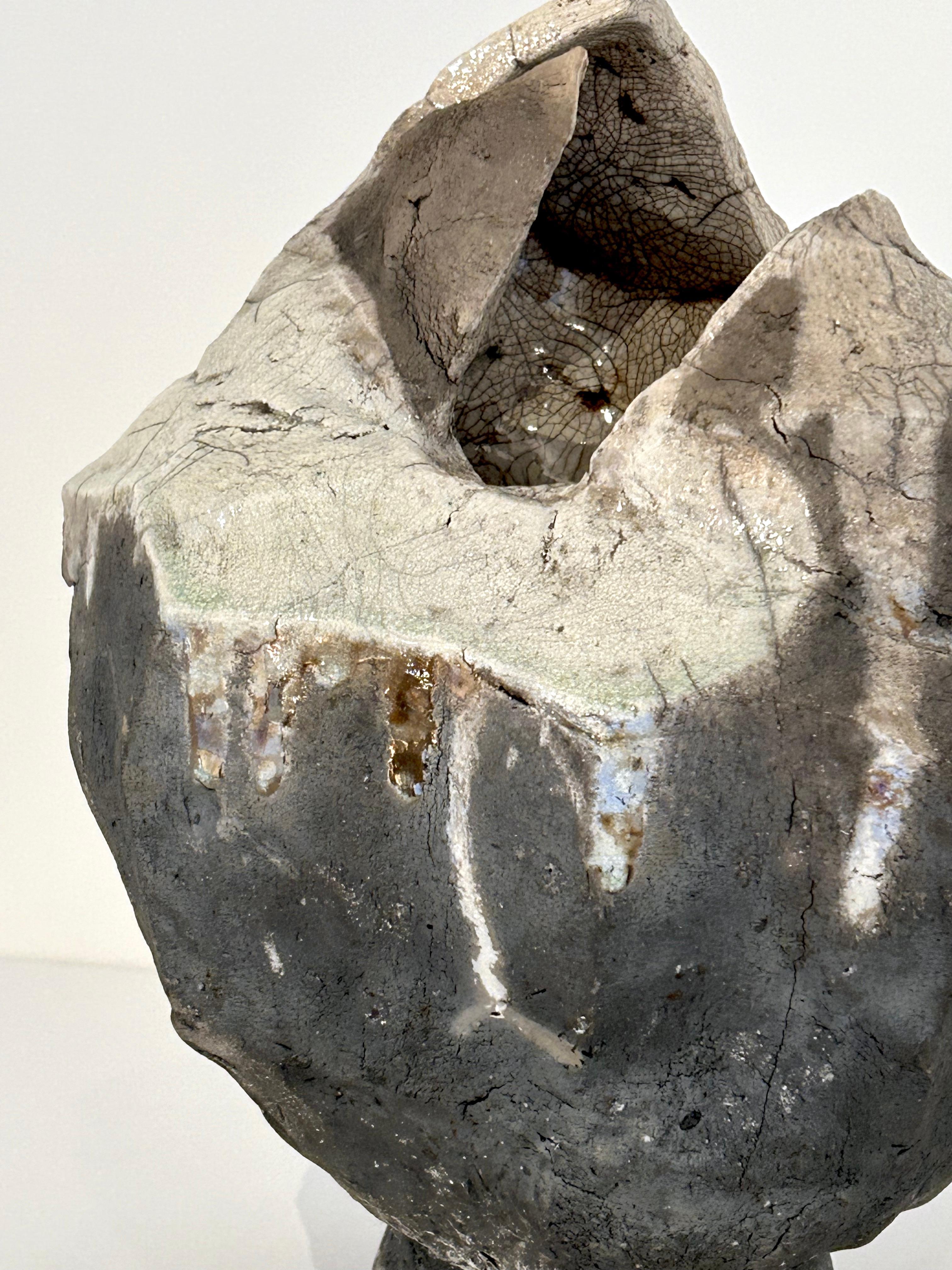 Vaso smaltato crepato di Henrik Folsgaard in vendita 1