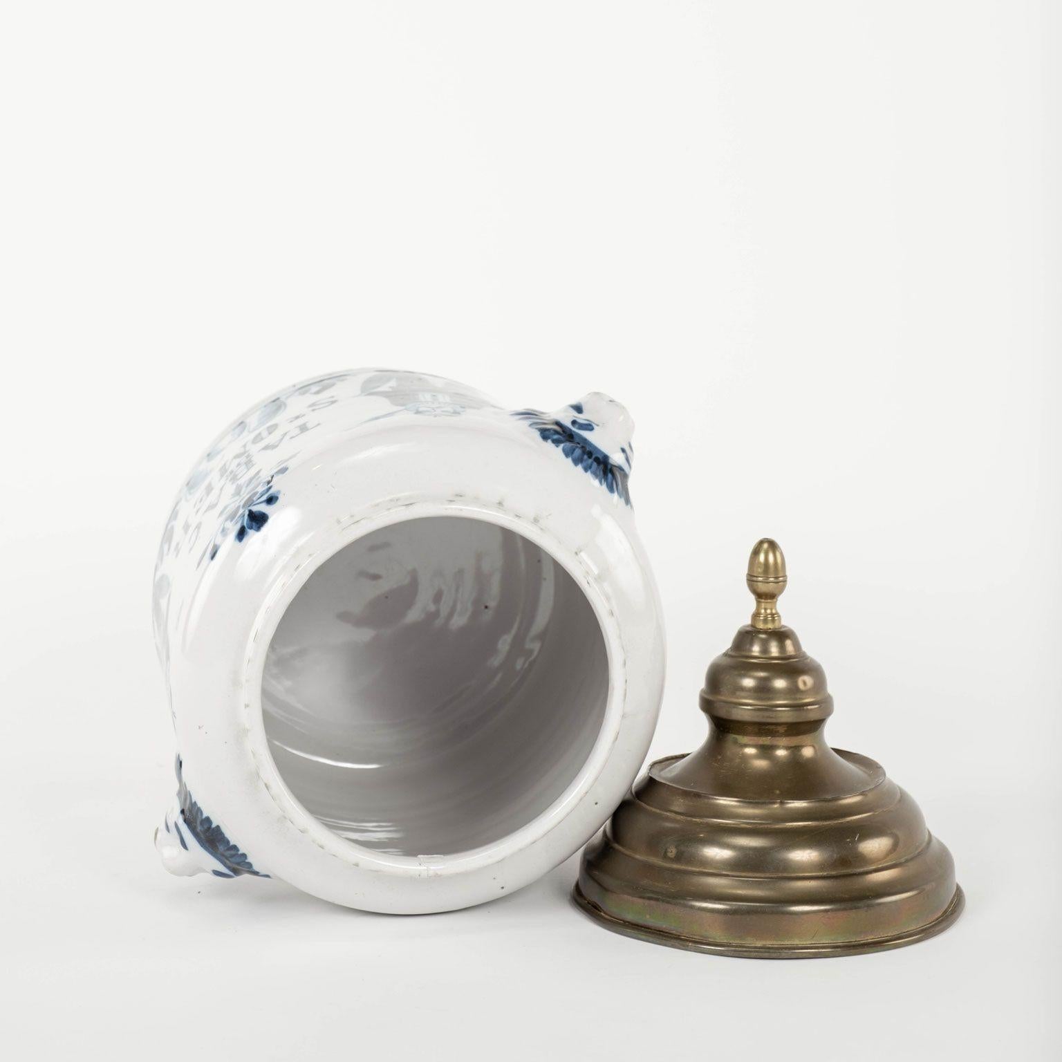 Baroque Glazed Earthenware Blue and White 