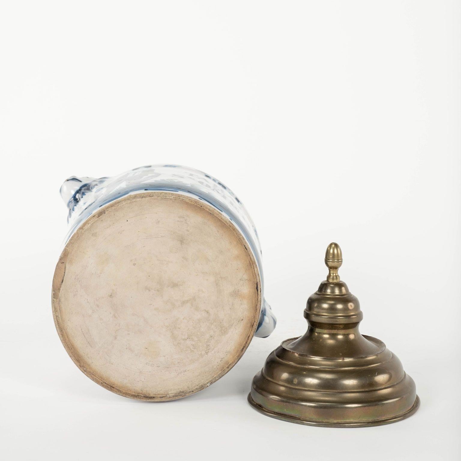 French Glazed Earthenware Blue and White 