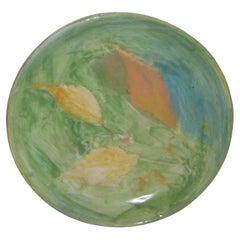 Glazed Earthenware Plate by British Ceramicist Ann Stokes
