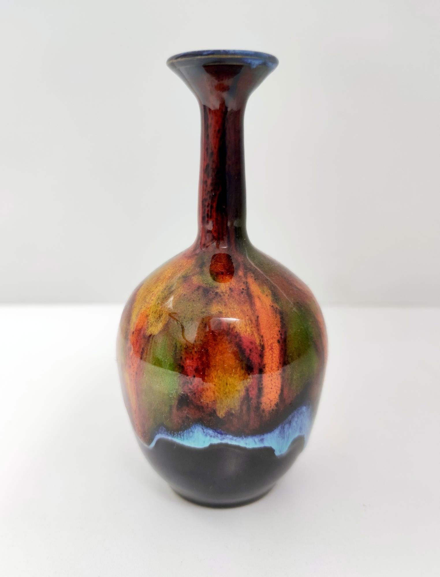 Vase aus glasiertem Steingut von Giovanni Poggi für San Giorgio Albisola Keramik (Französisch) im Angebot
