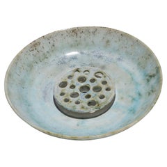 Glazed Faience Flower Frog, 1950s