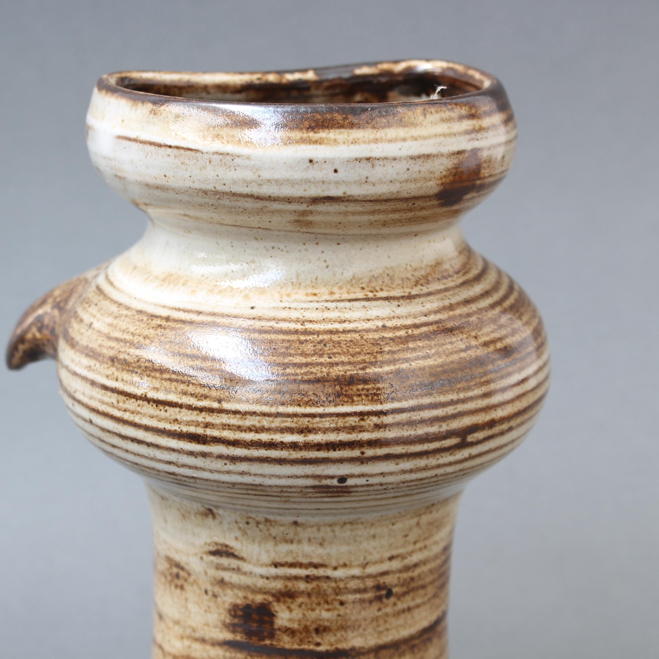 Vase hibou stylisé en céramique émaillée de Jacques Pouchain (circa 1960) en vente 3