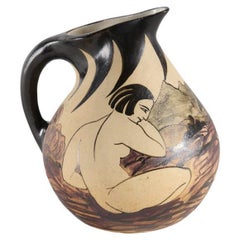 Praktika émaillée de style grec, poterie de Ciboure, France, vers 1930