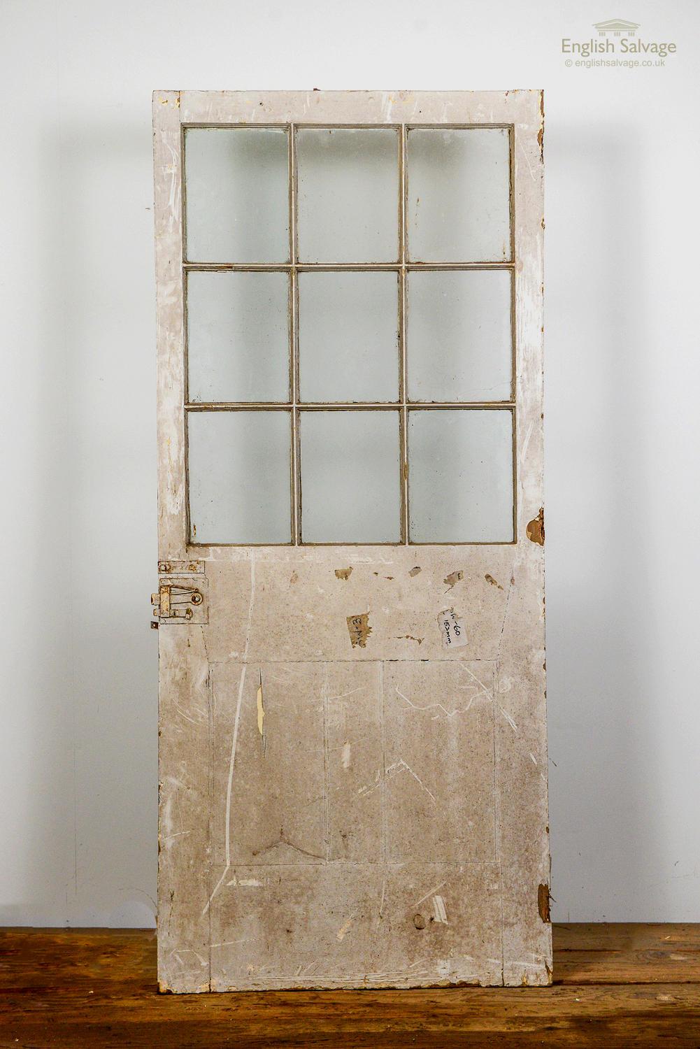 European Glazed Interior Door with 9 Panels, 20th Century For Sale