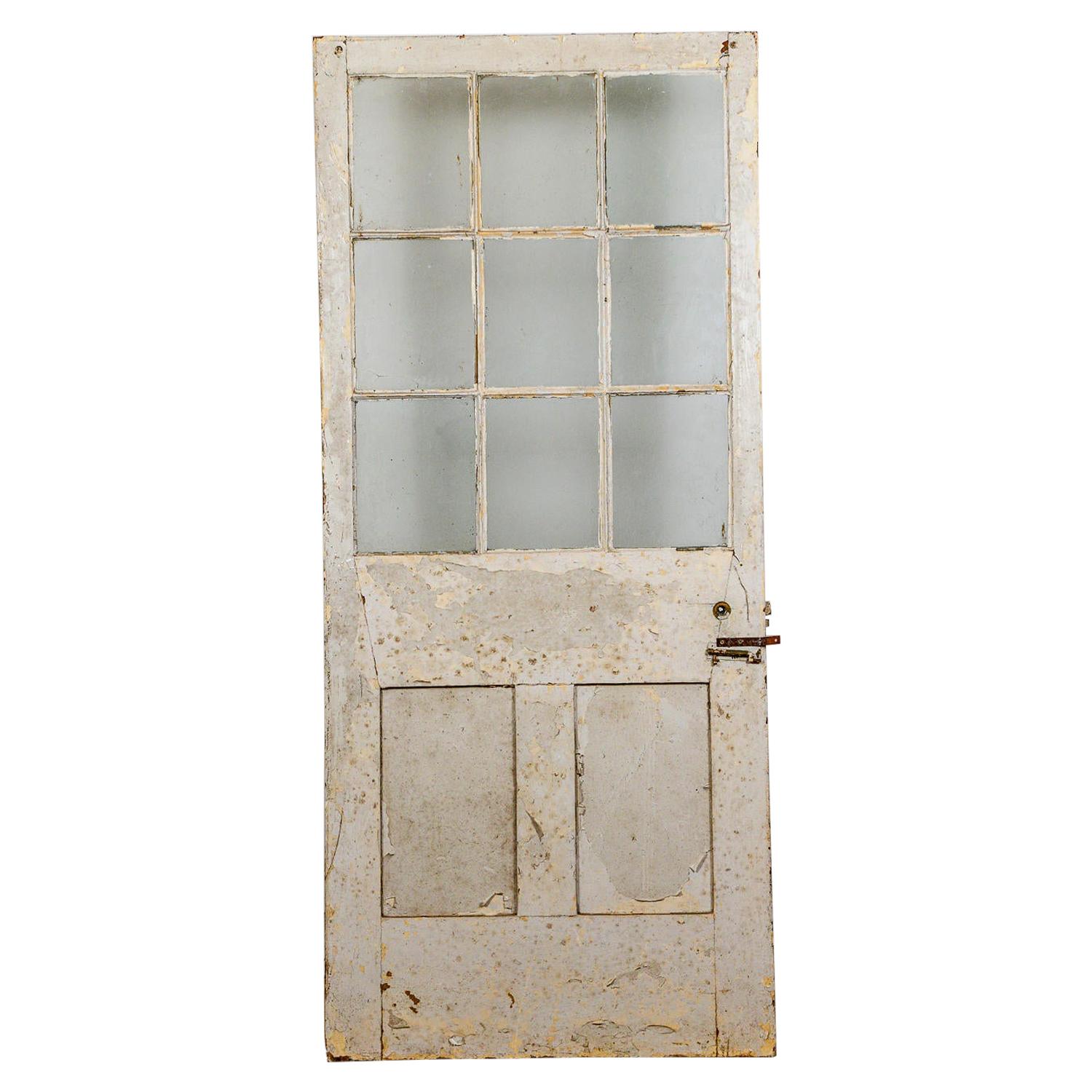 Glazed Interior Door with 9 Panels, 20th Century For Sale