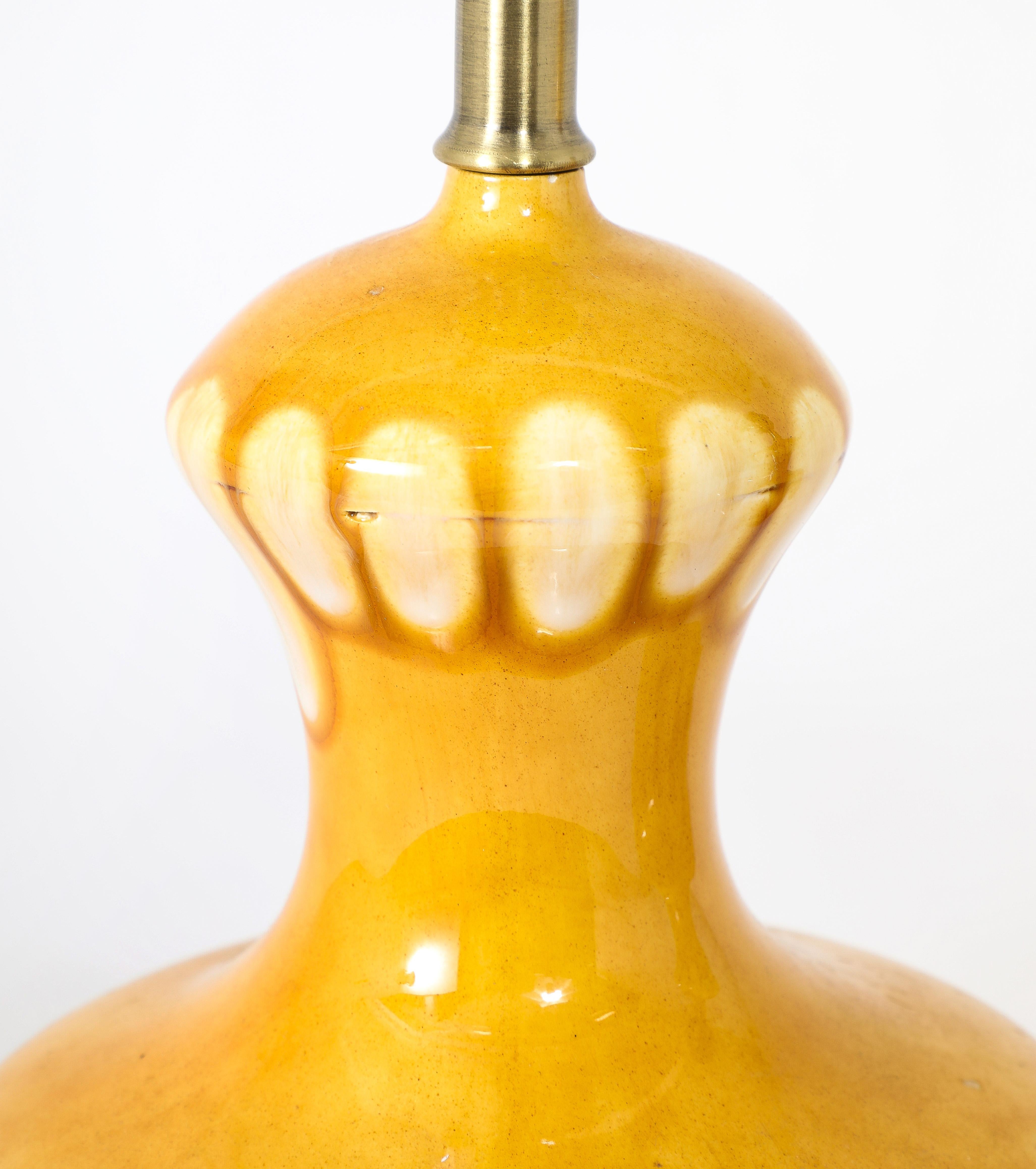 Glazed Italian Table Lamps, Italy 1950's For Sale 3