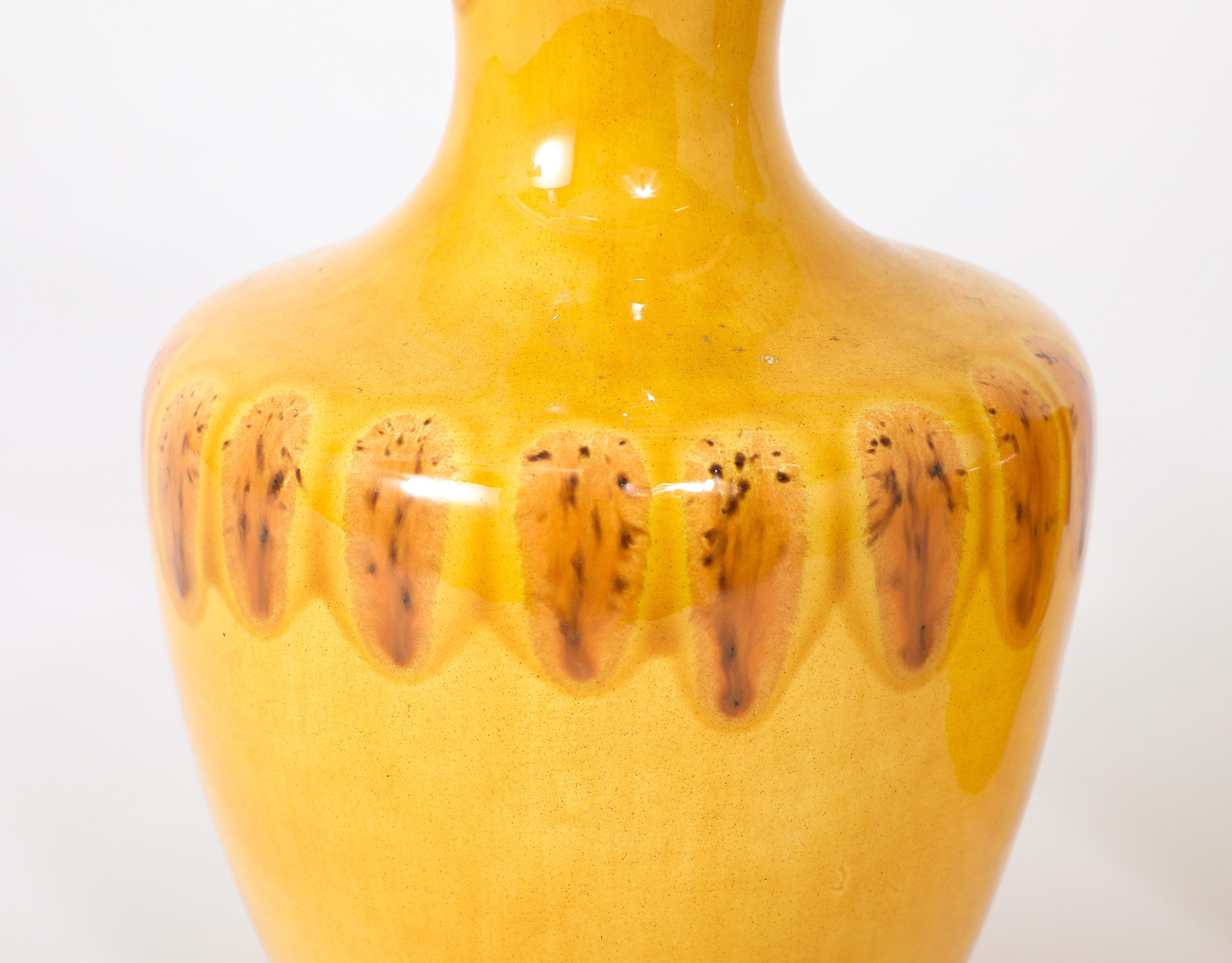 Glazed Italian Table Lamps, Italy 1950's For Sale 4