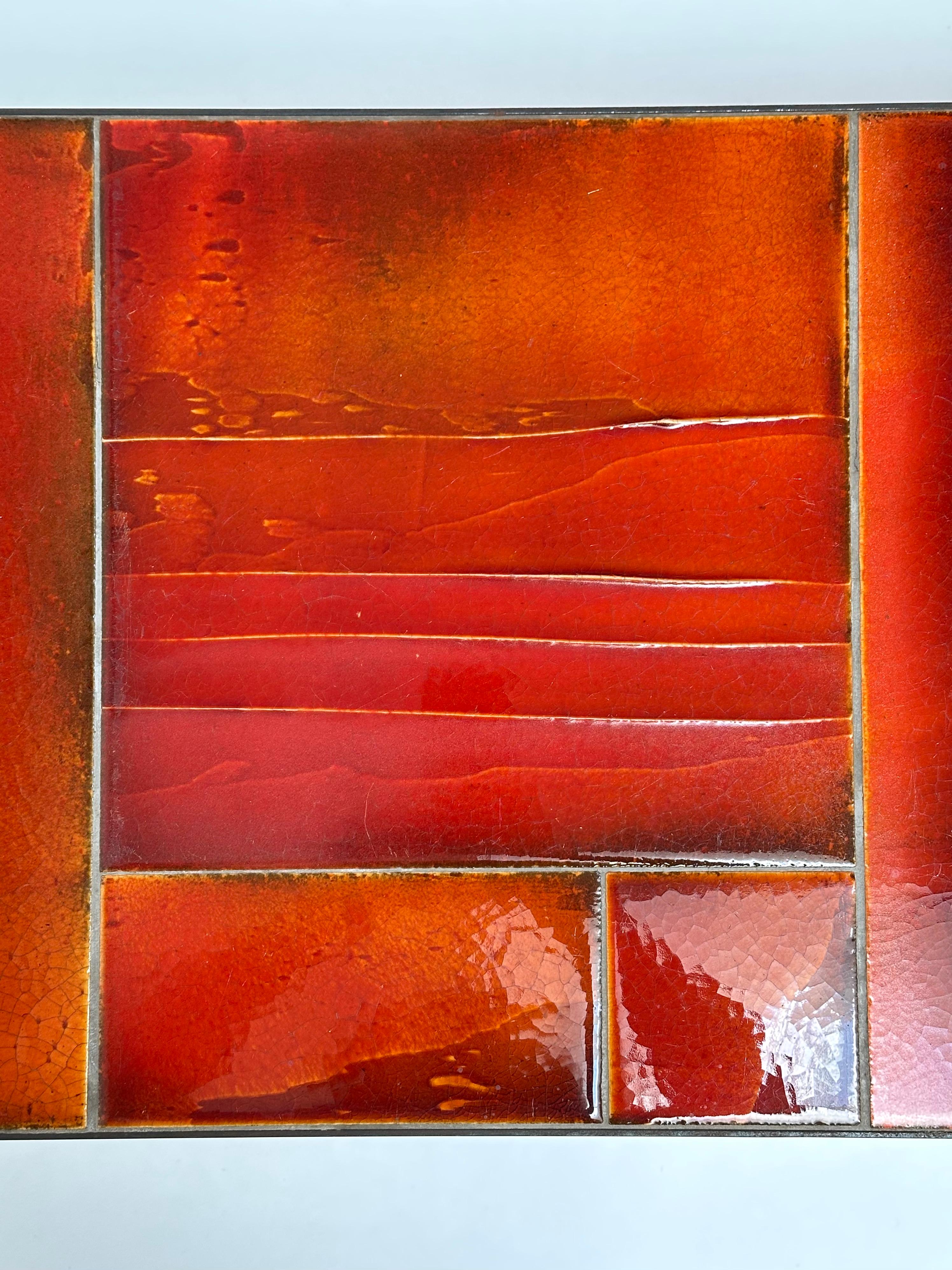 Table basse en lave émaillée Roger Capron, Vallauris, vers 1970 en vente 3