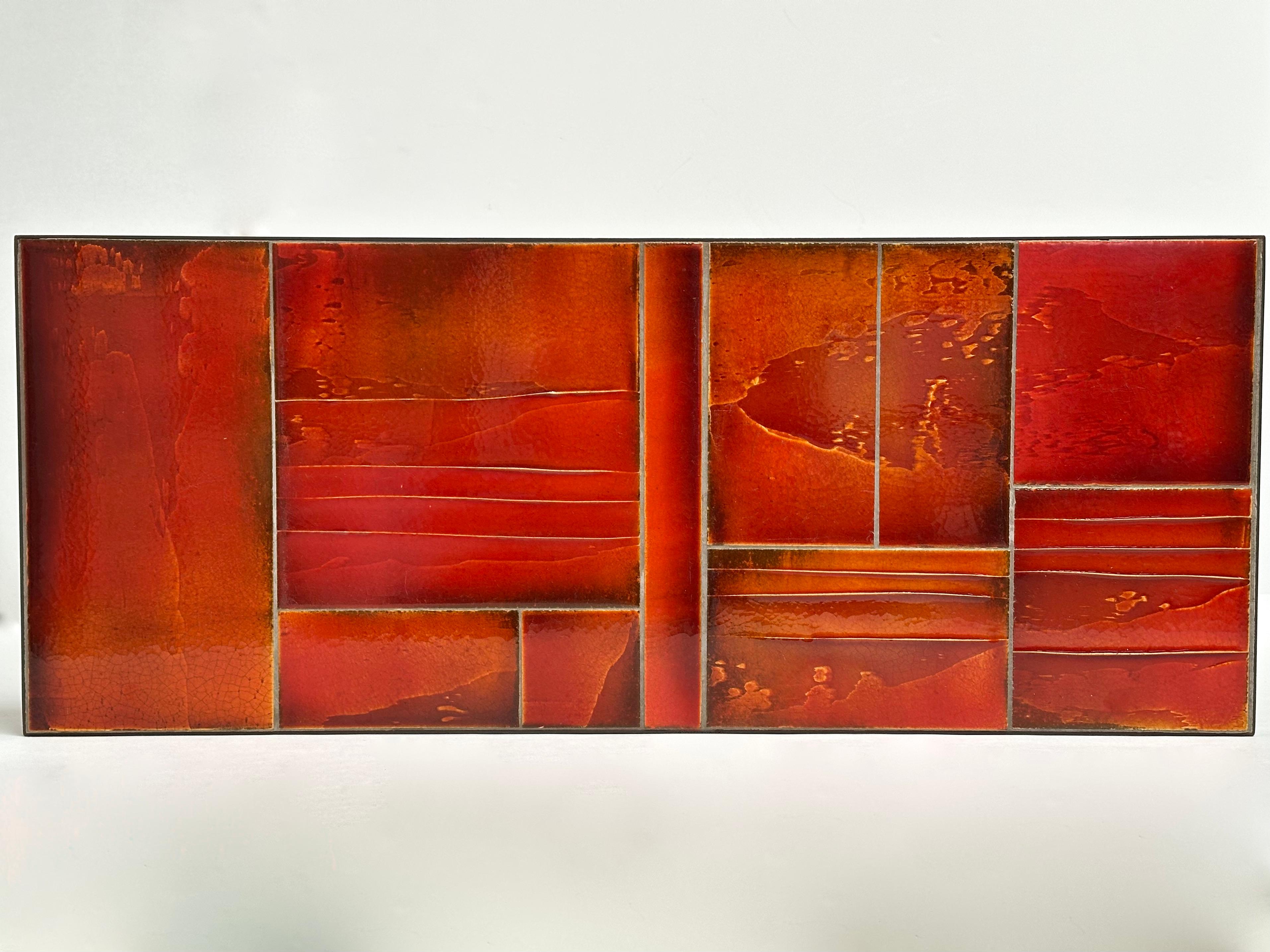 Table basse en lave émaillée Roger Capron, Vallauris, vers 1970 en vente 4