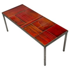 Niedriger glasierter Lava-Tisch, Roger Capron, Vallauris, ca. 1970