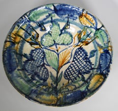 Glazed Hispano-Moresque Earthenware Dish Bowl