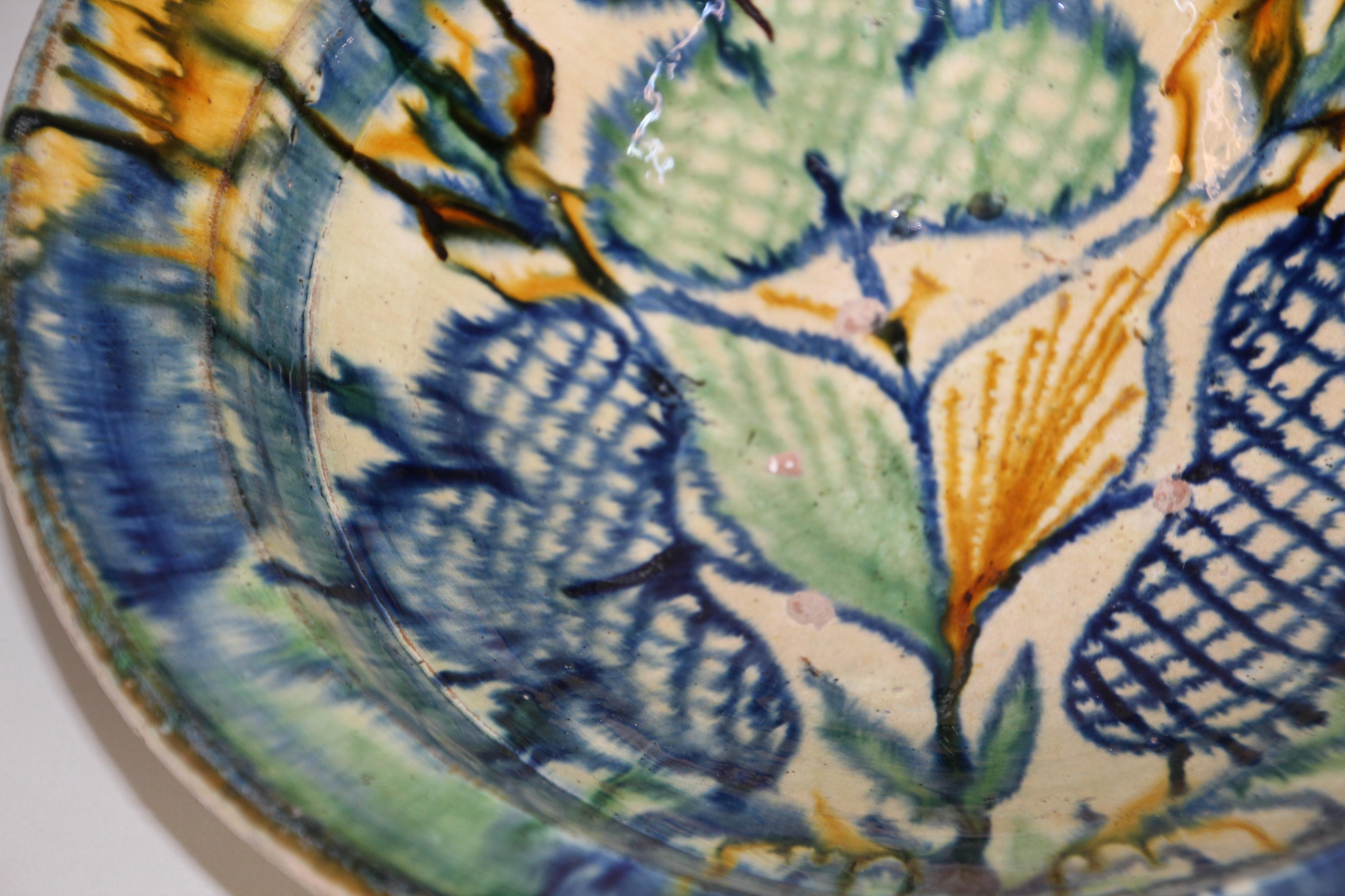 Glazed Hispano-Moresque Earthenware Dish Bowl In Good Condition In North Hollywood, CA