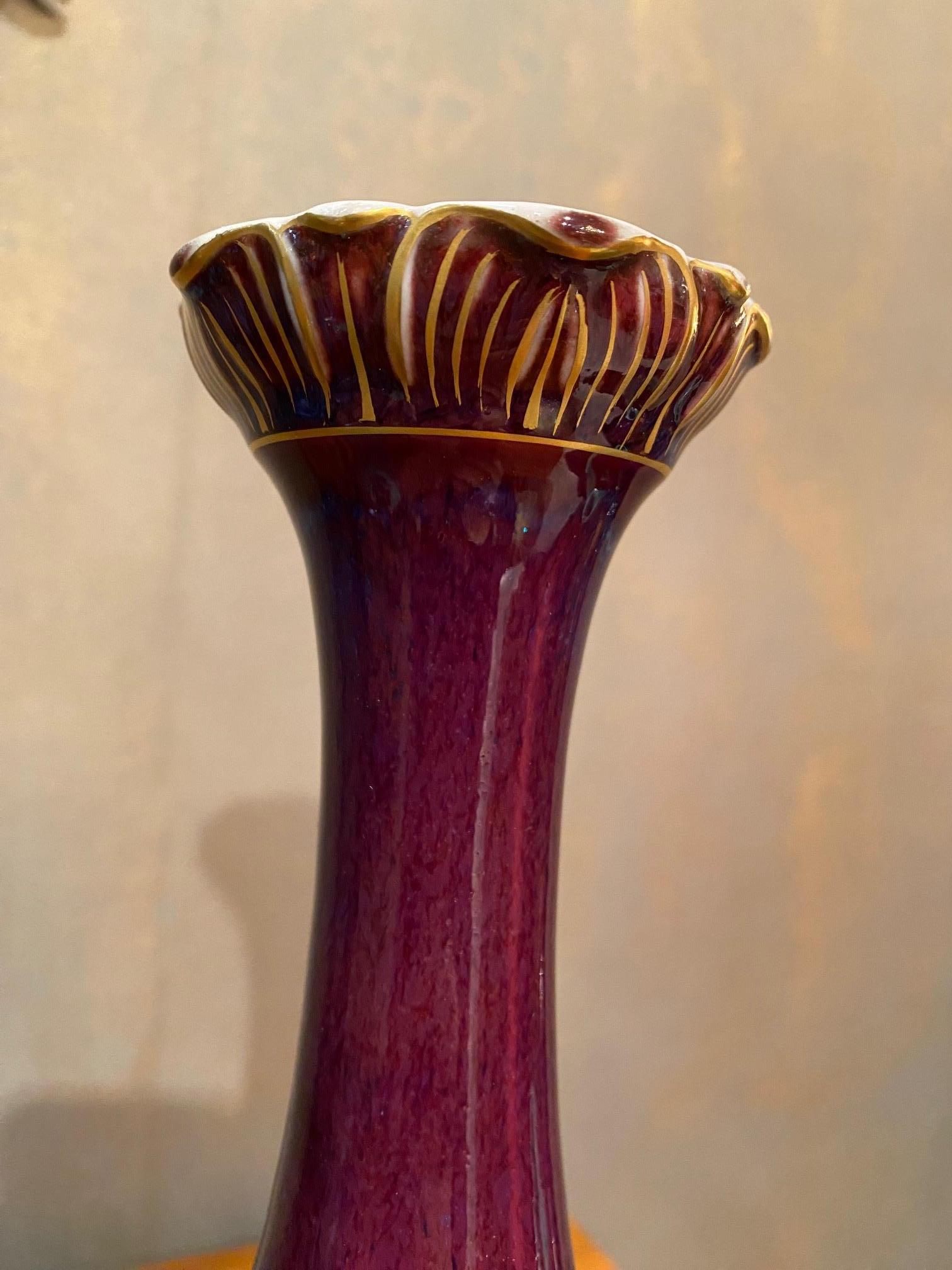 Glazed Oxblood Vase by Hermann Seger for KPM For Sale 3