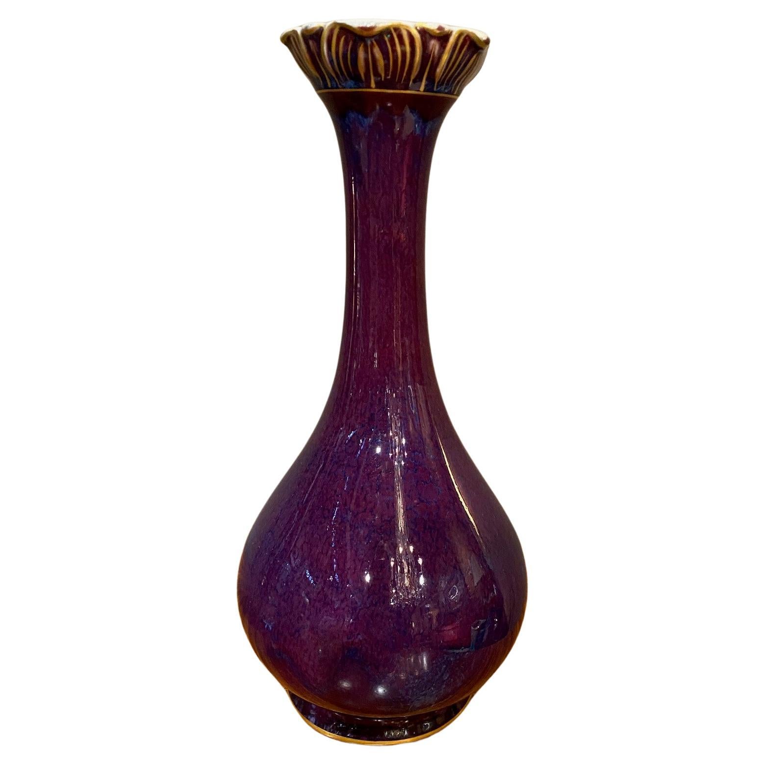Glazed Oxblood Vase by Hermann Seger for KPM For Sale