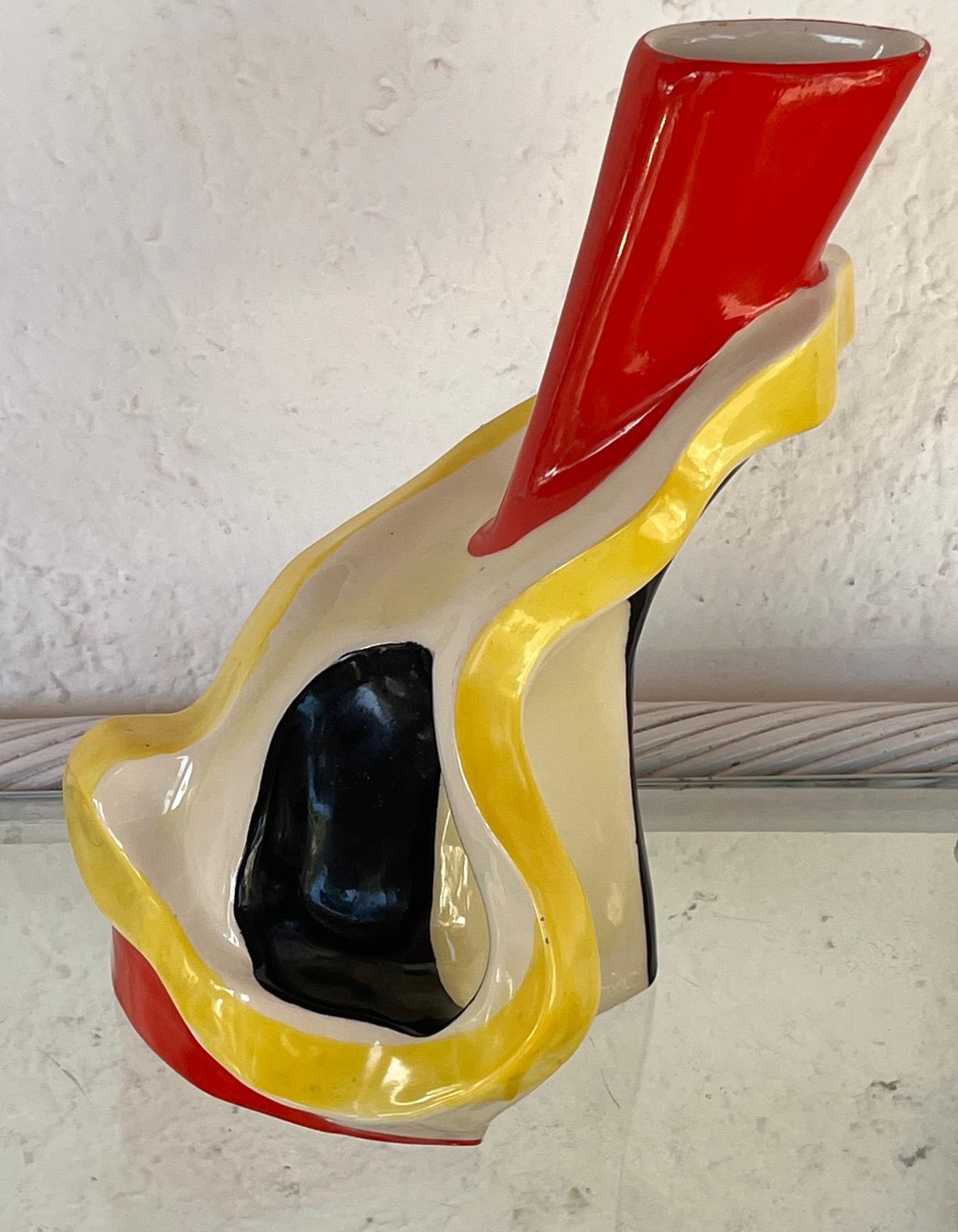 Français Vase en céramique polychrome émaillée de Roland Brice, Biot, années 1960 en vente