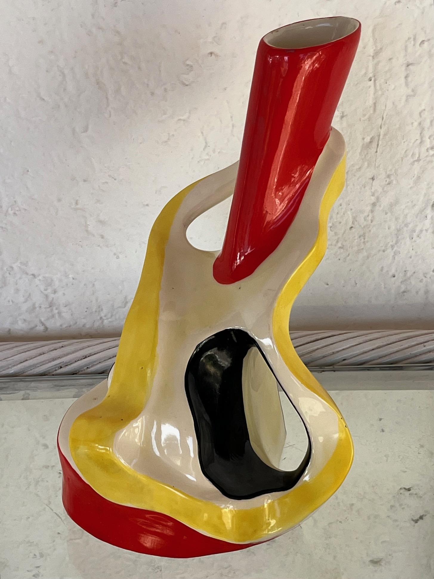 Vernissé Vase en céramique polychrome émaillée de Roland Brice, Biot, années 1960 en vente