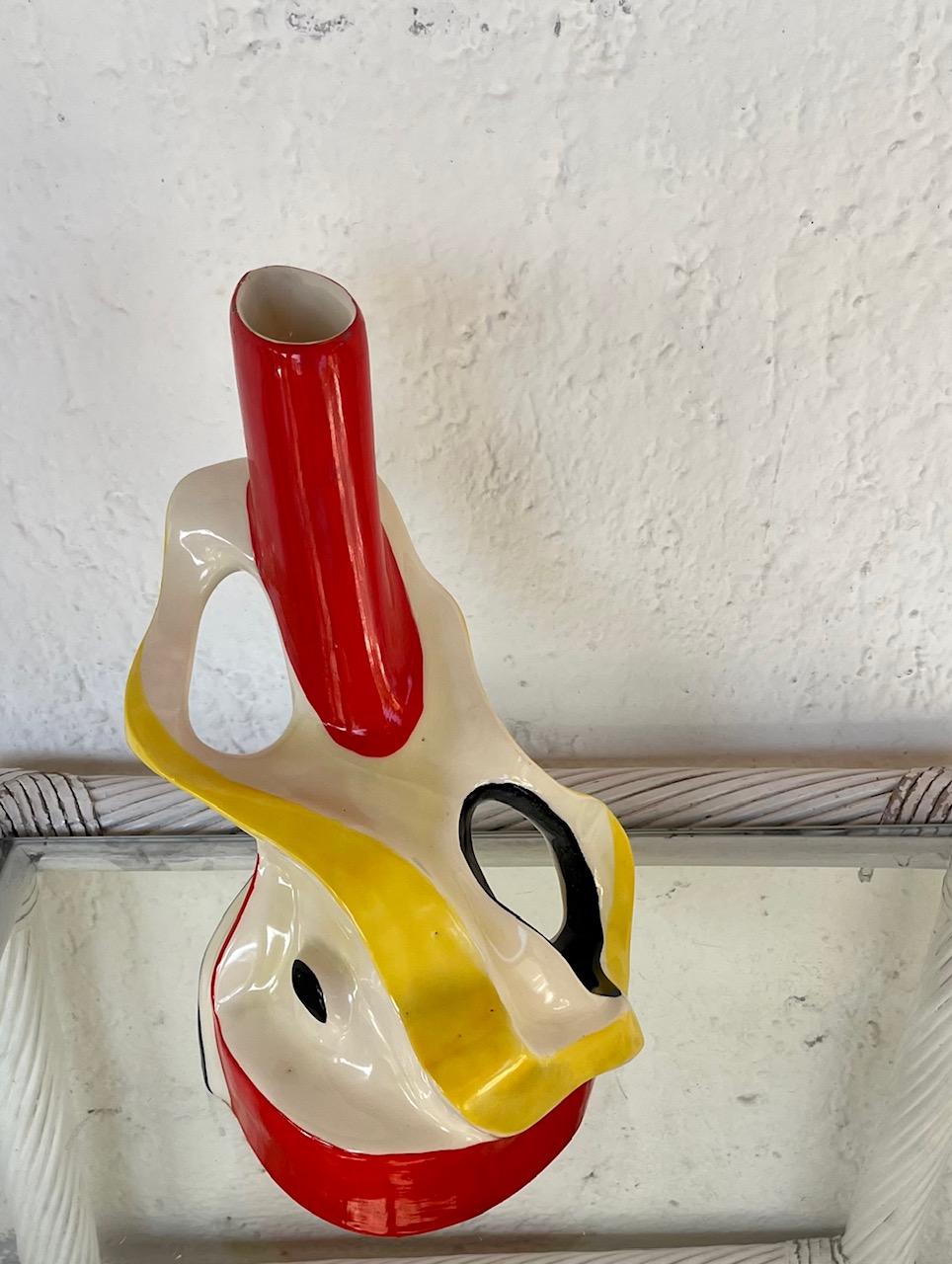 Milieu du XXe siècle Vase en céramique polychrome émaillée de Roland Brice, Biot, années 1960 en vente