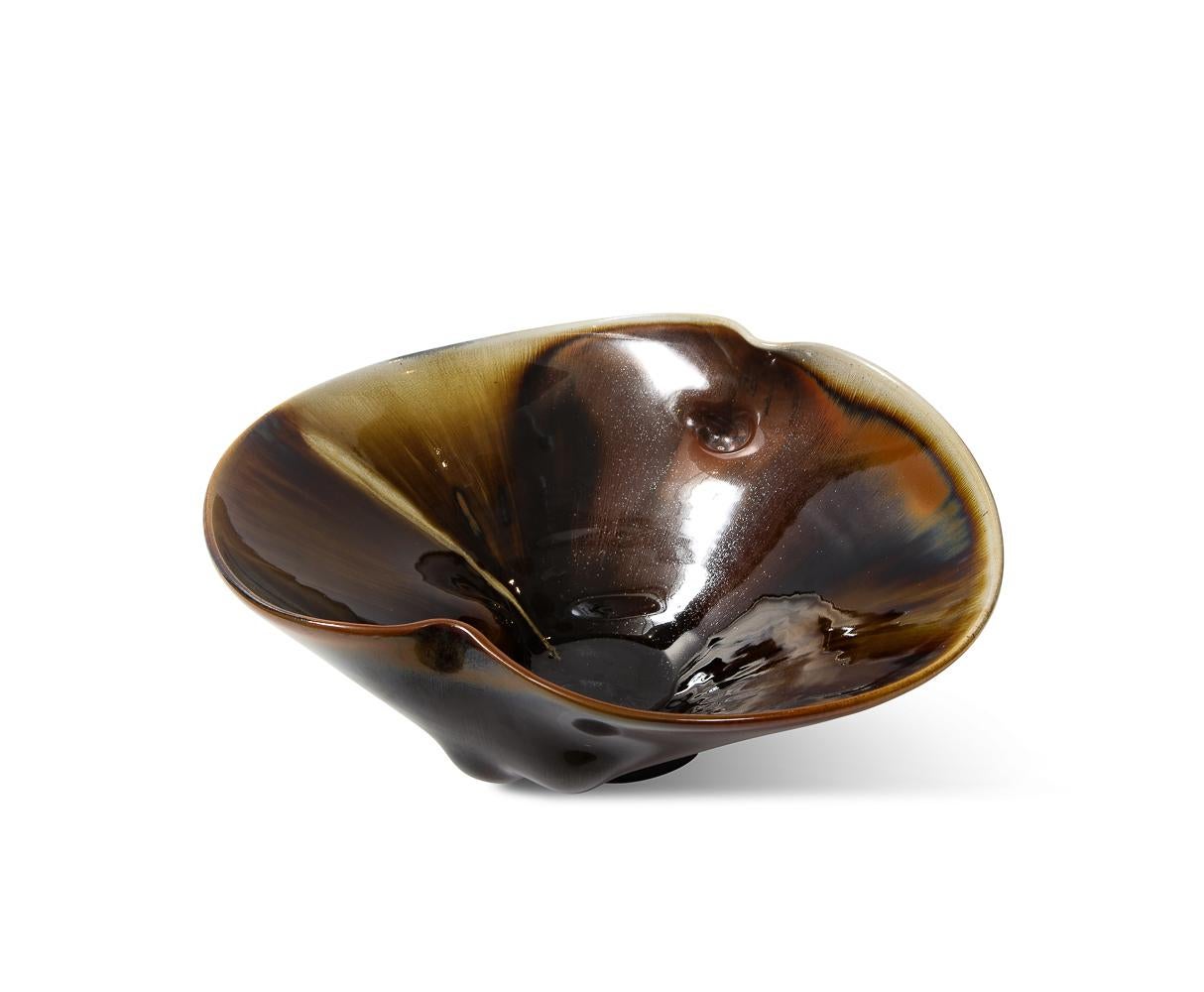 Hand-Crafted Glazed Porcelain Bowl #2101 by Chris Gustin