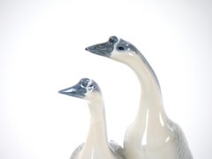 Glazed Porcelain Royal Copenhagen Decorative Pair Duck Decorative Sculpture
