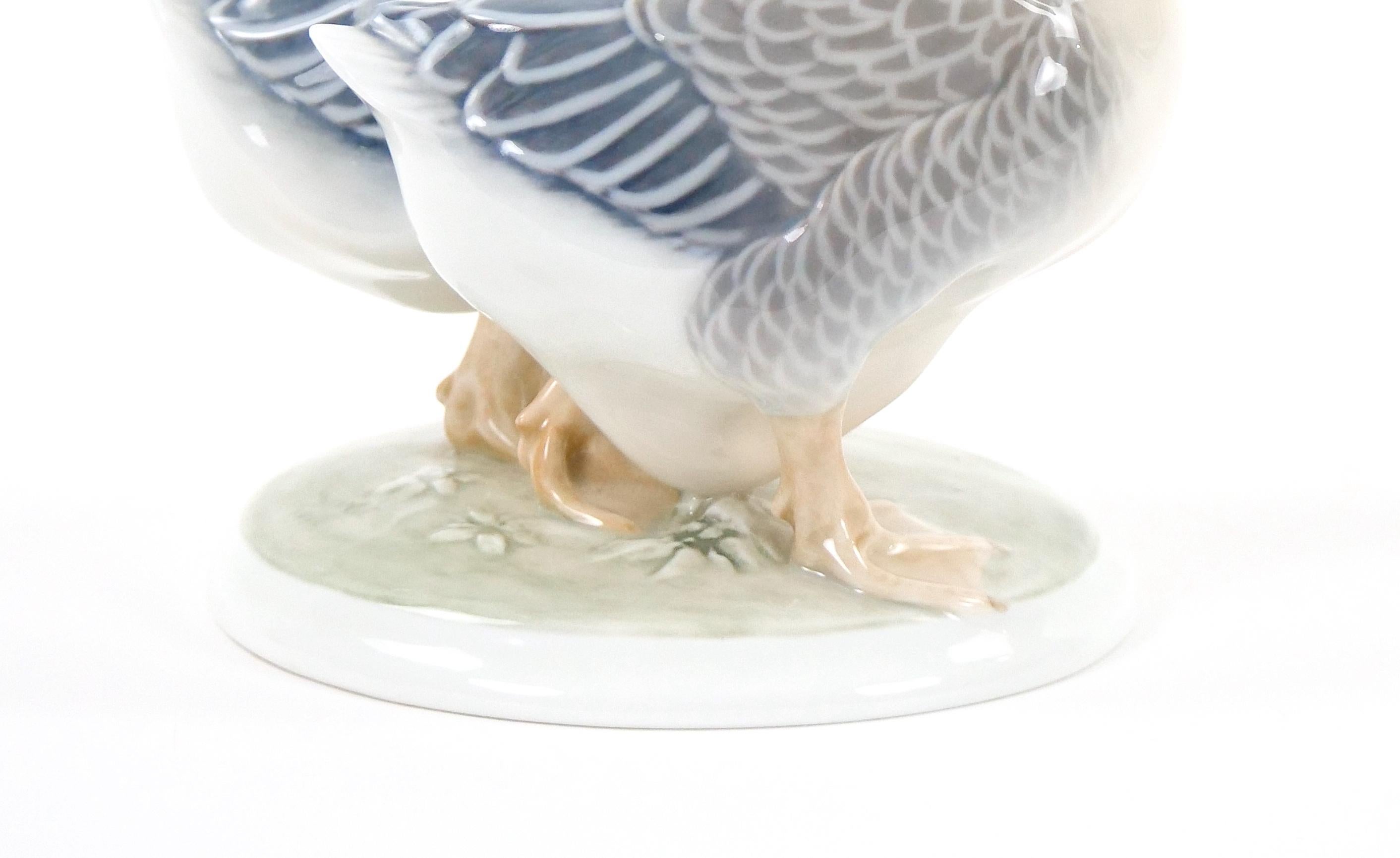 Glazed Porcelain Royal Copenhagen Decorative Pair Duck Decorative Sculpture For Sale 2