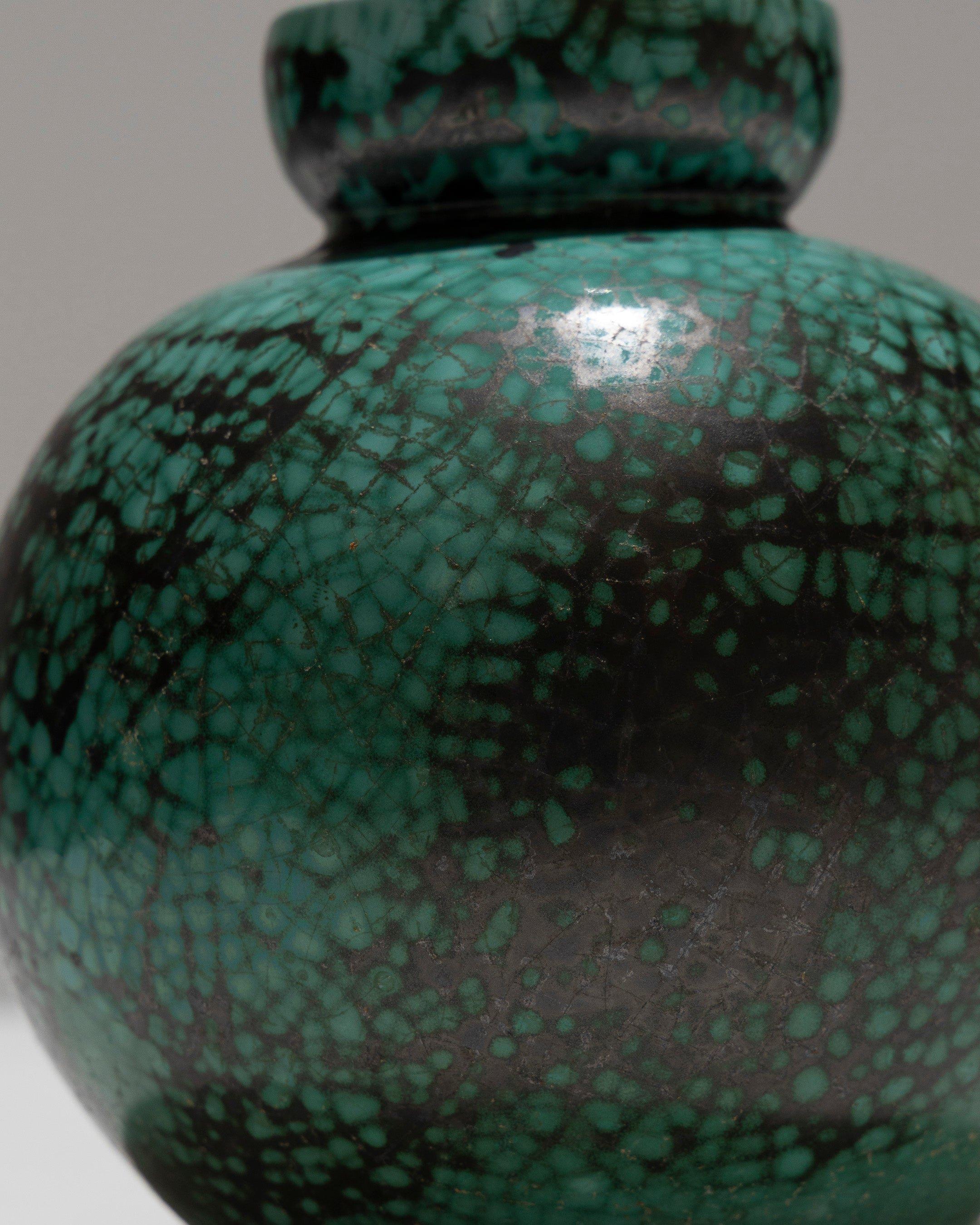 Vaso a sfera in ceramica smaltata, CAB Primavera, anni '30 In condizioni buone in vendita a PARIS, FR