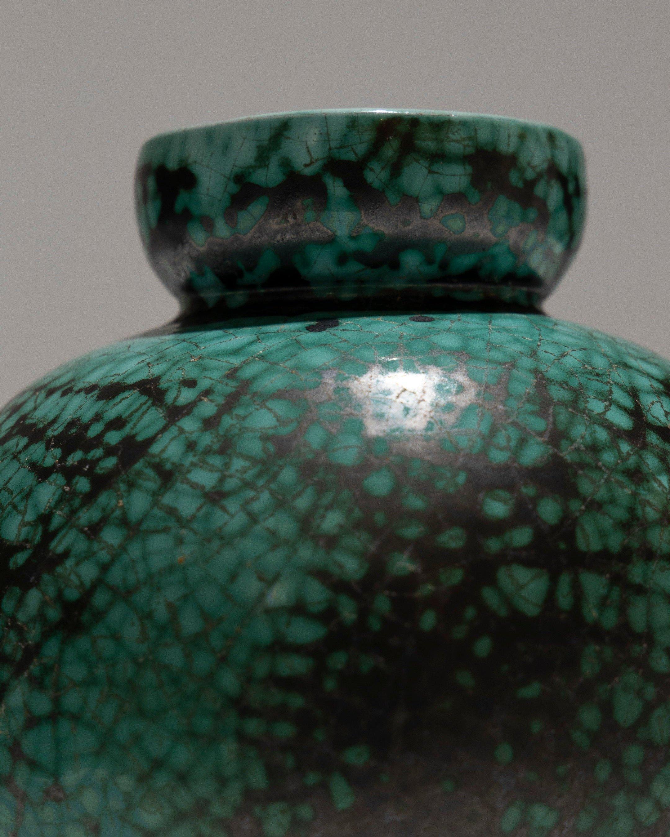 XX secolo Vaso a sfera in ceramica smaltata, CAB Primavera, anni '30 in vendita